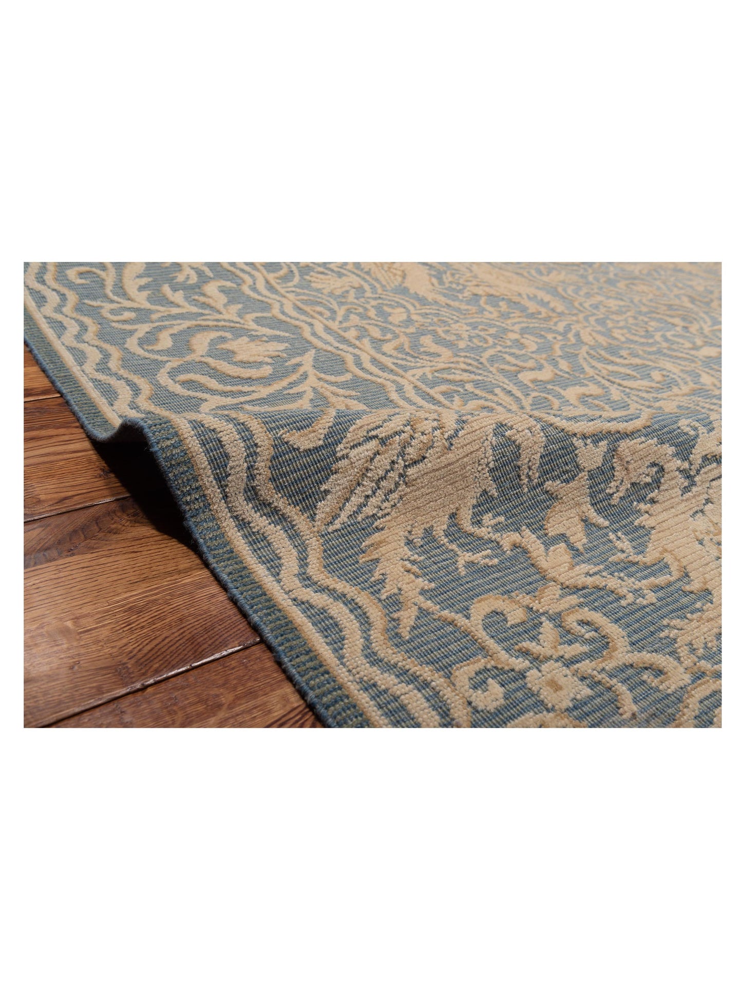 Vintage 125344 Blue 10.2x13.11 Hand Knotted Rug