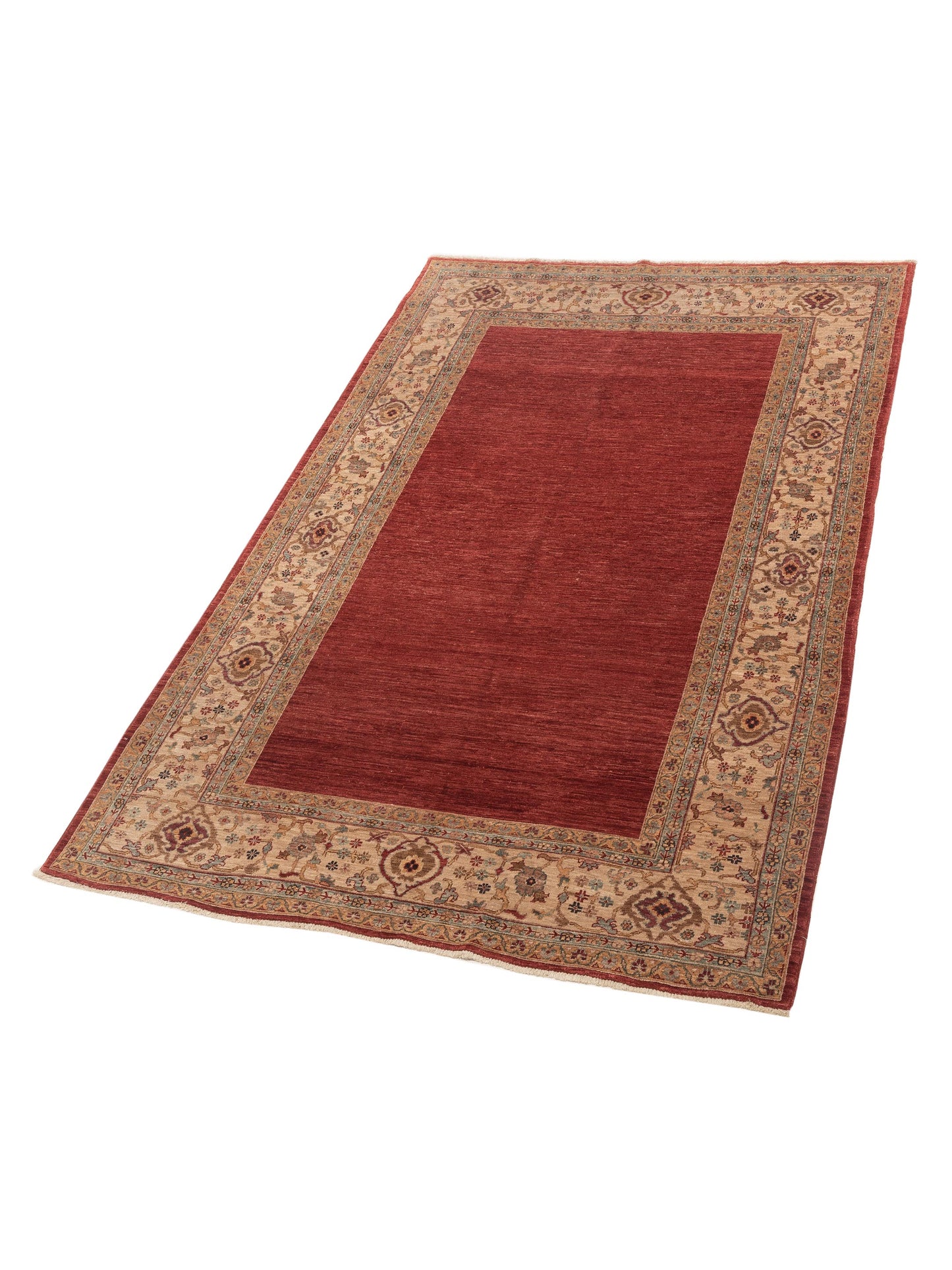 Elvan Sahure Red Ivory 6.3x9.3 Hand Knotted Rug