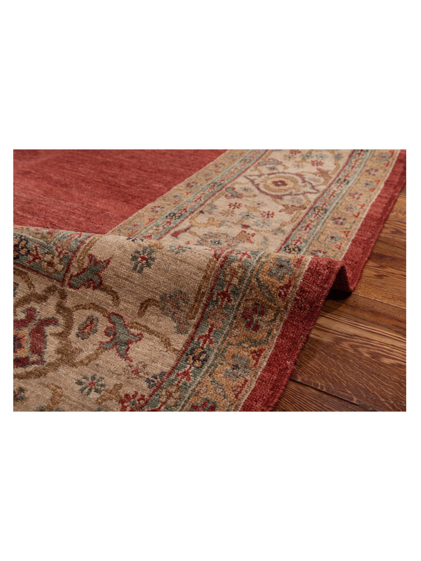 Elvan Sahure Red Ivory 6.3x9.3 Hand Knotted Rug