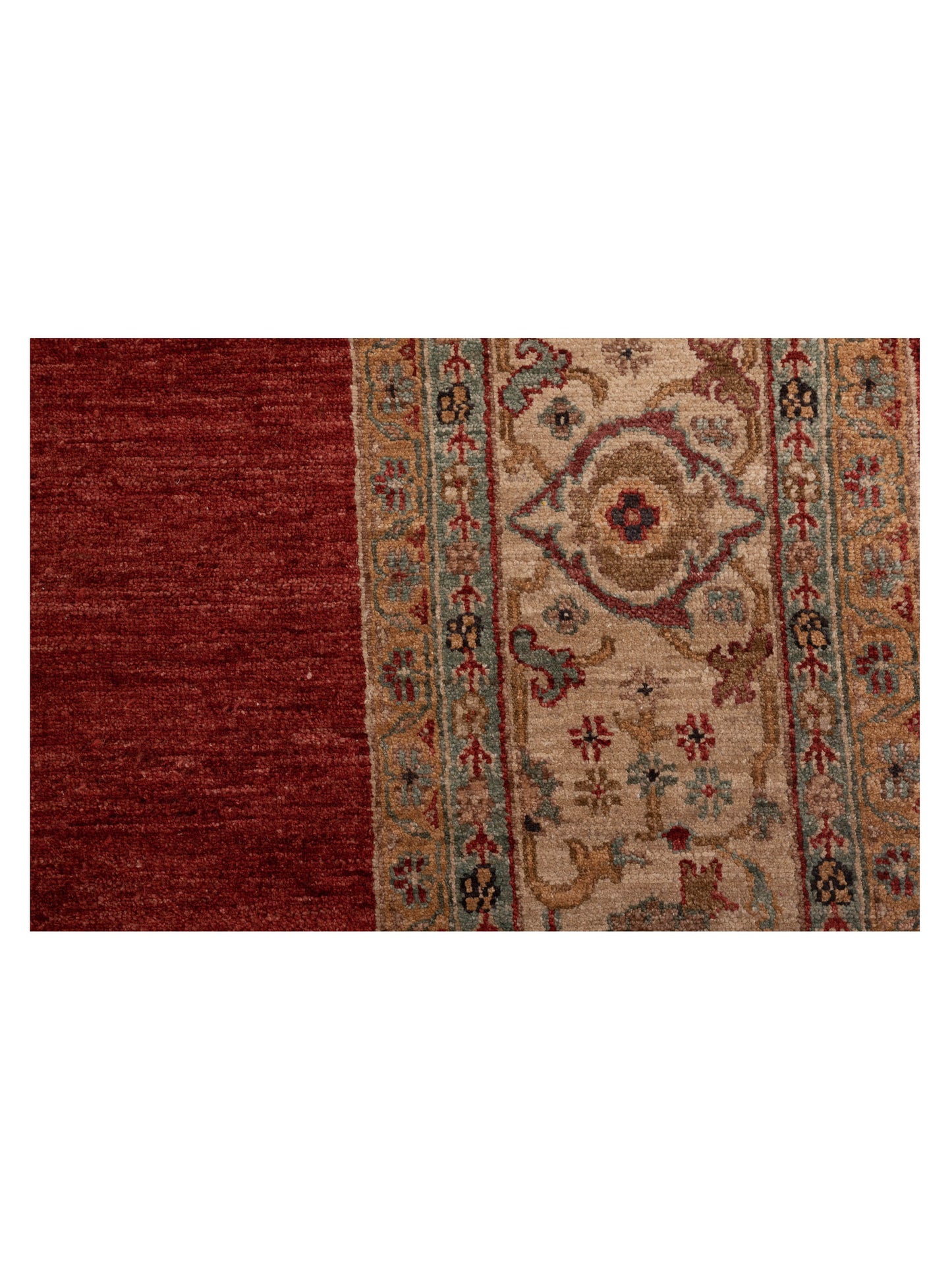 Elvan Sahure Red Ivory 6.3x9.3 Hand Knotted Rug
