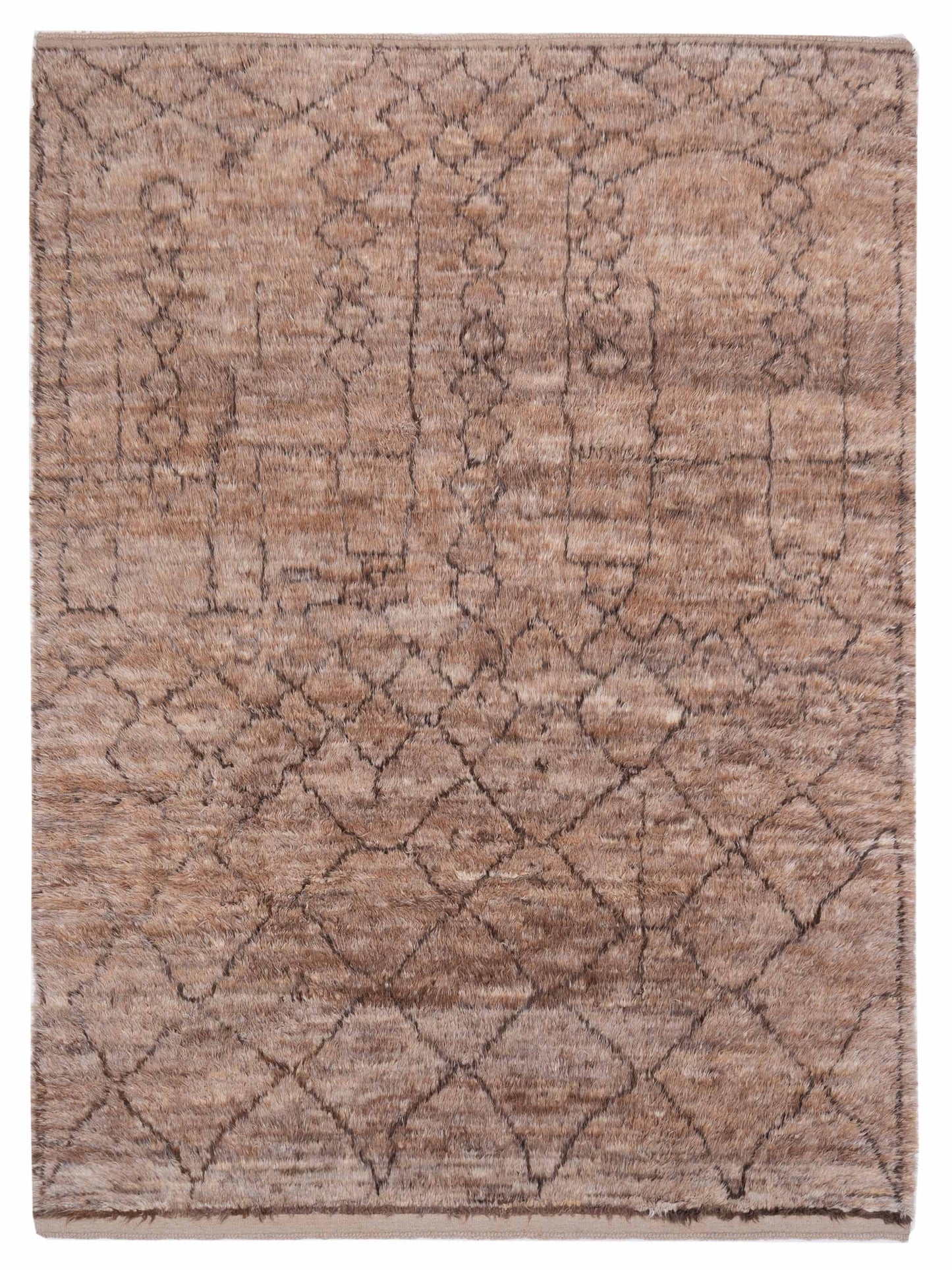 Pasha Berber Brown Dark Brown Contemporary