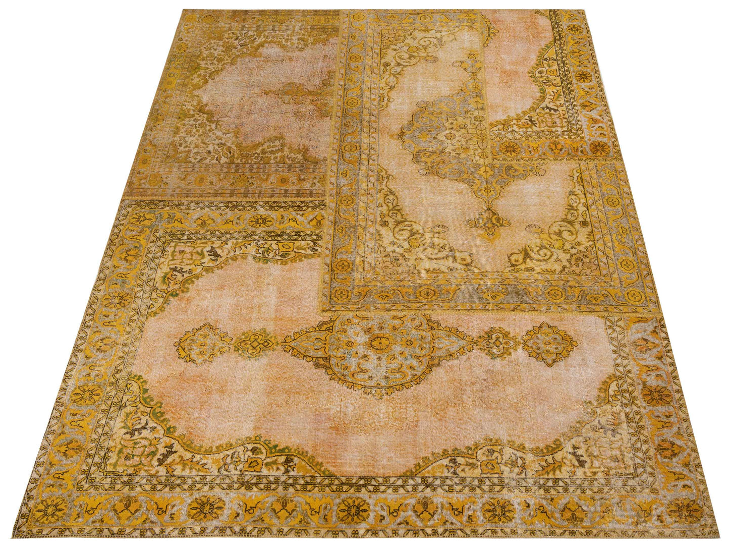 Pasha Turkish Vestige Patchwork Yellow Contemporary