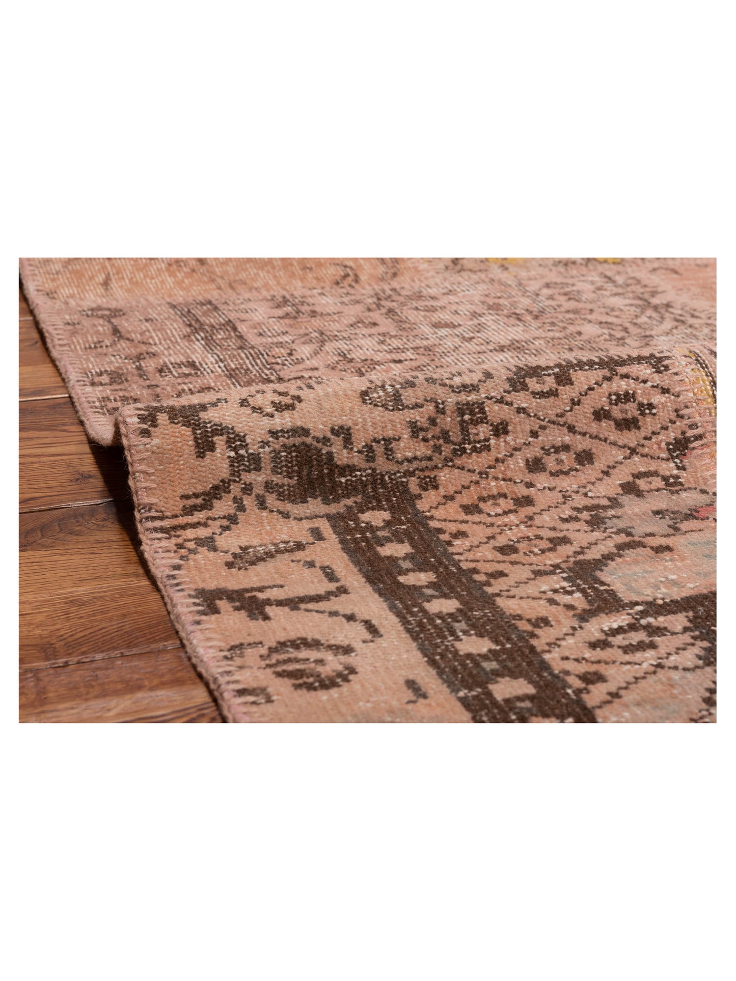 Turkish Vestige Patchwork 125447 Pink 3.11x6 Hand Knotted Rug