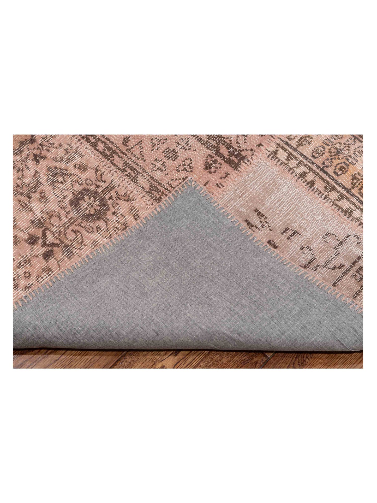 Turkish Vestige Patchwork 125461 Pink 8x10 Hand Knotted Rug