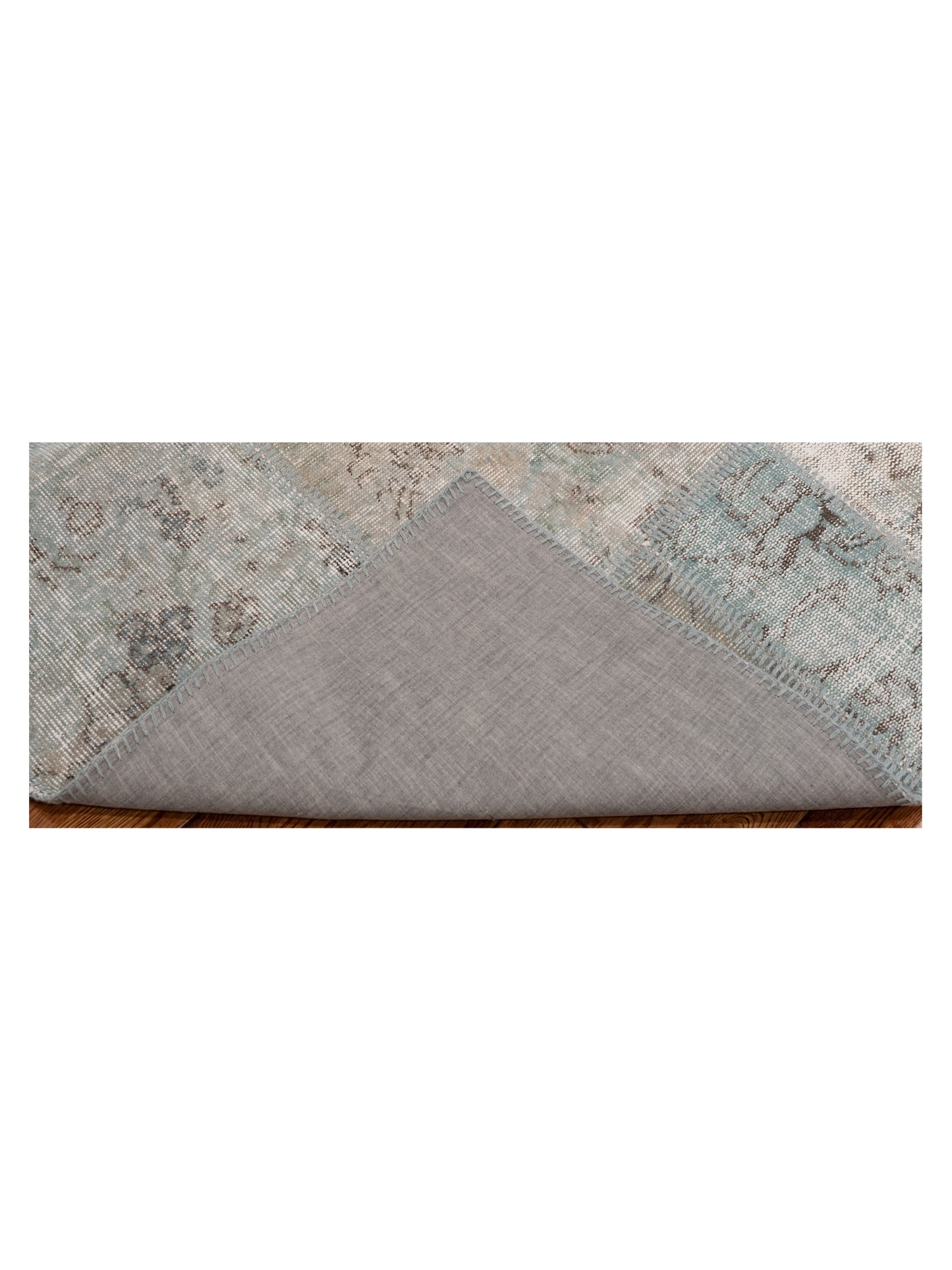 Turkish Vestige Patchwork 125463 Blue 4x5.11 Hand Knotted Rug