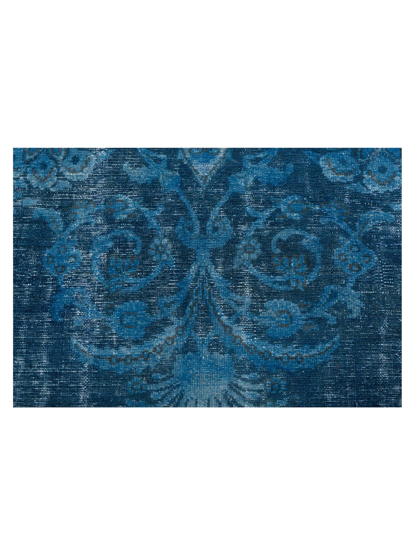 Vintage 125487 Dark Blue 10.6x13.5 Hand Knotted Rug