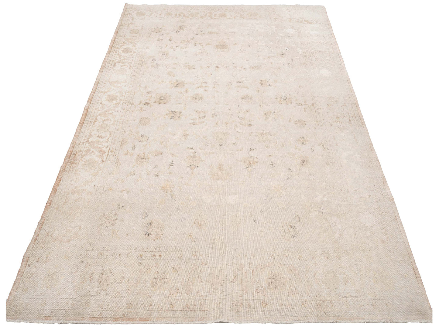 Vintage 125505 Ivory 8.3x12 Hand Knotted Rug