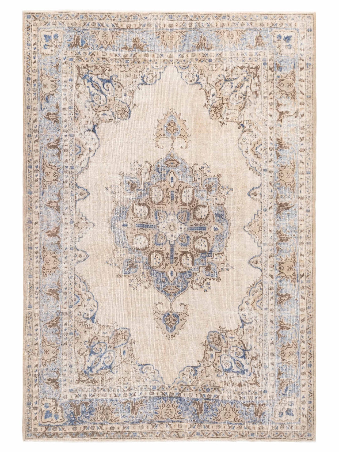 Pasha Vintage Ivory Blue Transitional