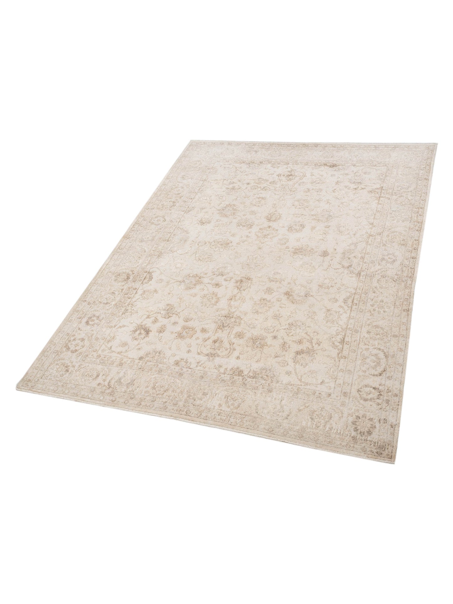 Vintage 125524 Ivory 8.5x11.2 Hand Knotted Rug