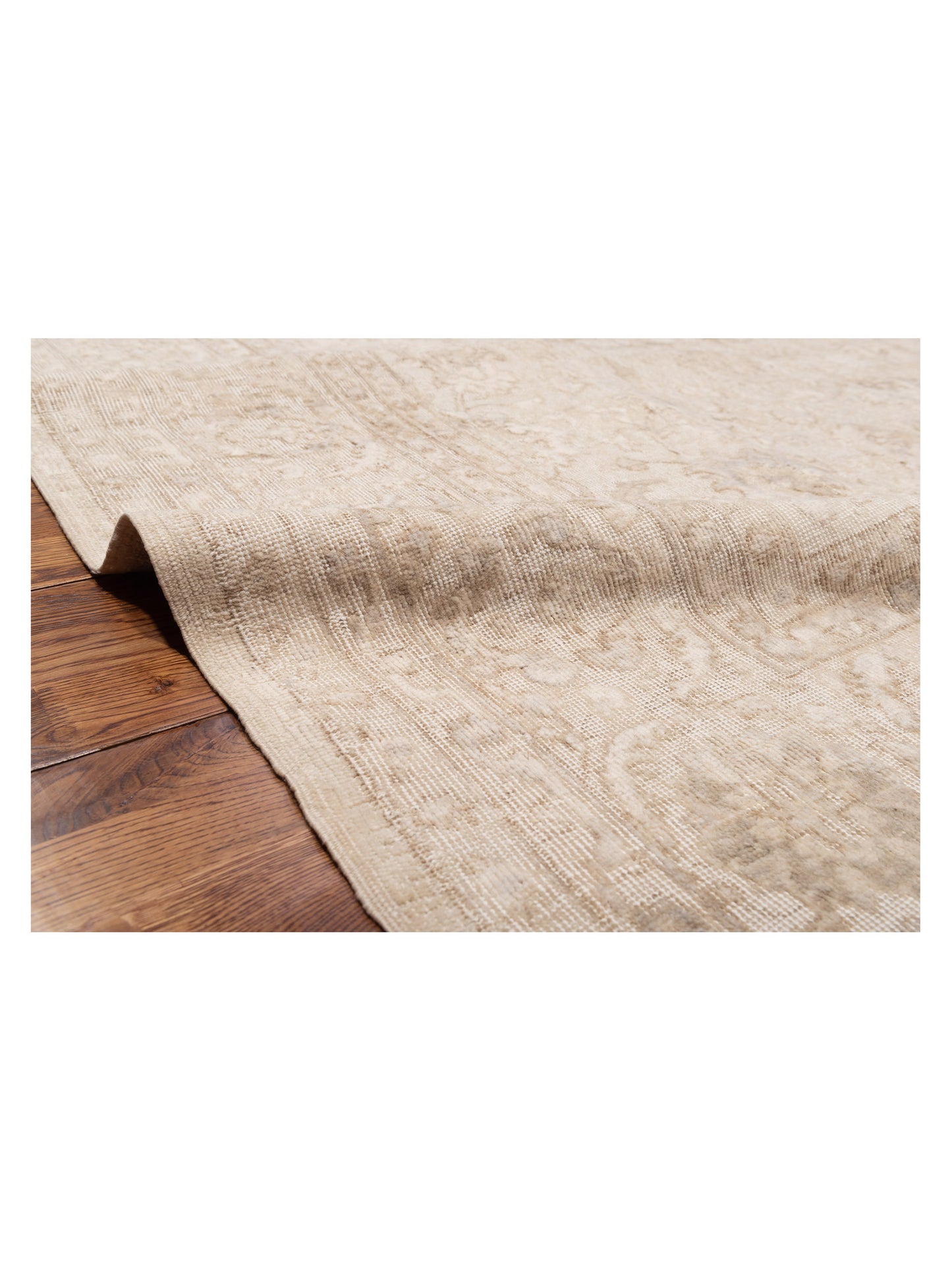 Vintage 125524 Ivory 8.5x11.2 Hand Knotted Rug