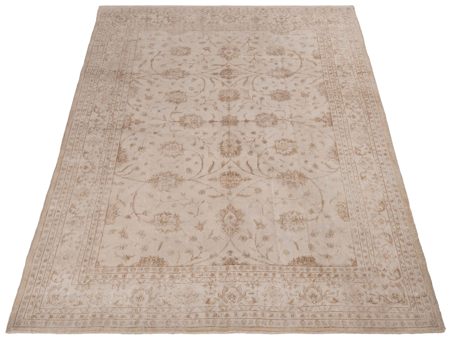 Vintage 125528 Ivory 8.9x11.4 Hand Knotted Rug