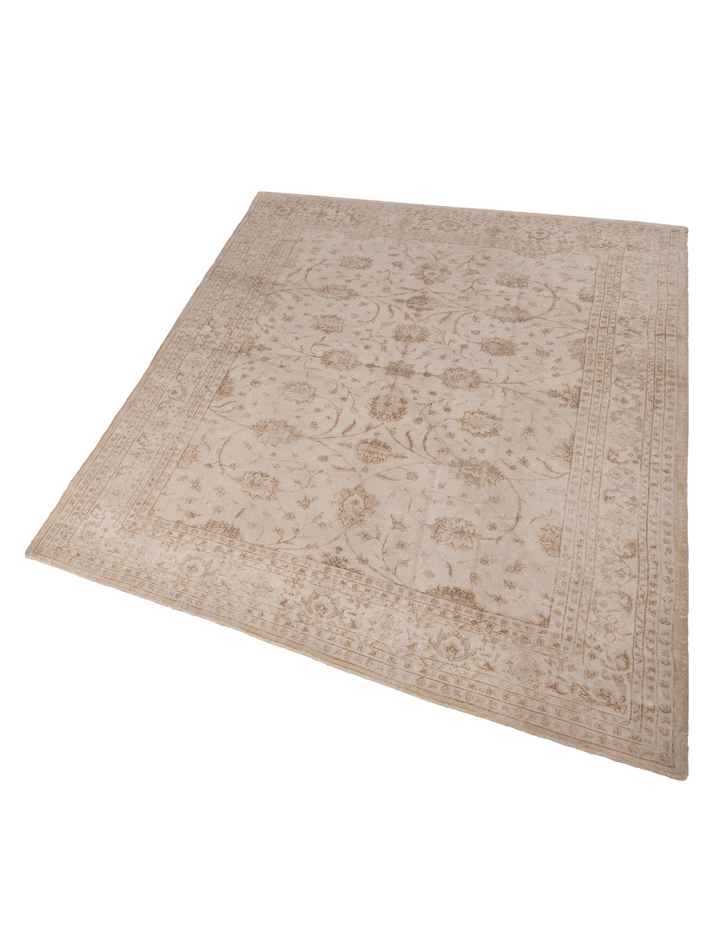 Vintage 125528 Ivory 8.9x11.4 Hand Knotted Rug