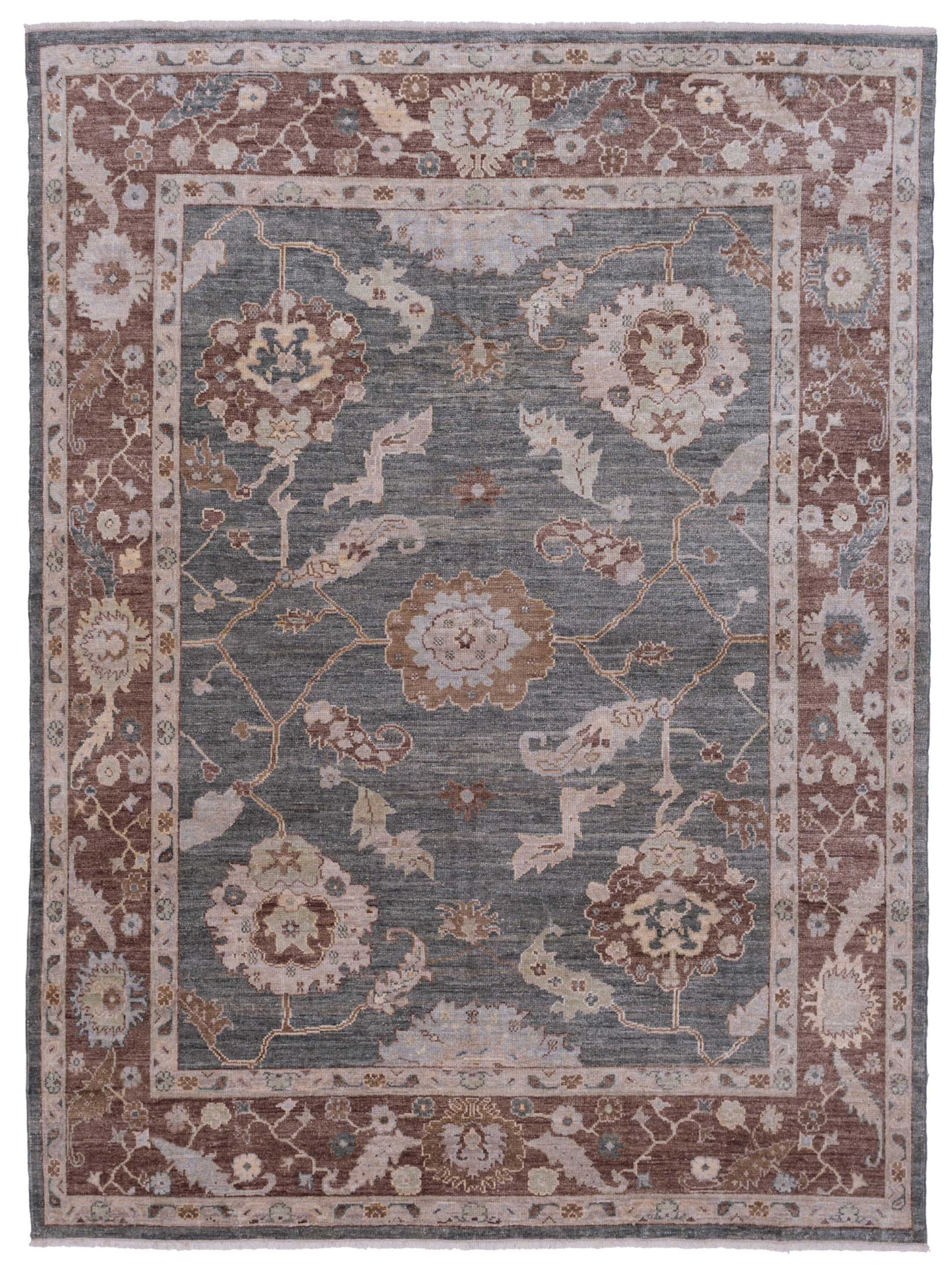 Anadol Angora Oushak  Green Brown Traditional