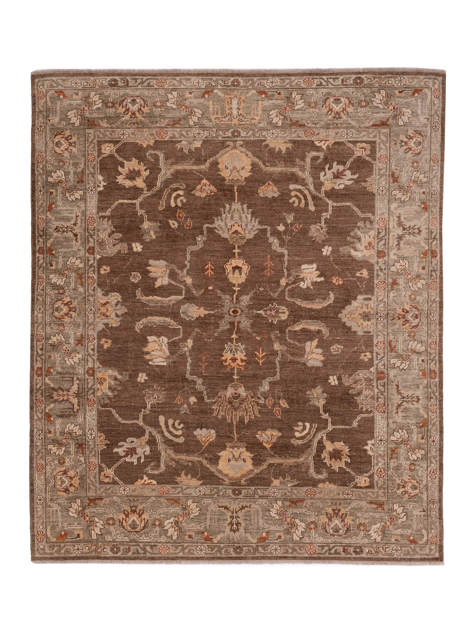 Anadol Angora Oushak  Brown Green Traditional