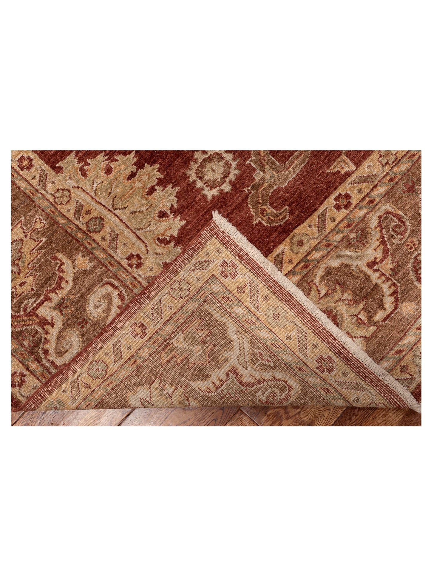 Angora Oushak 125565 Rust Brown 8.10x11.1 Hand Knotted Rug