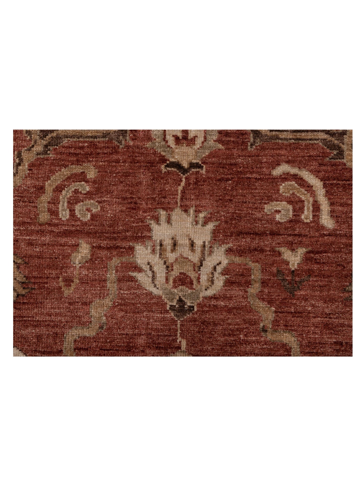 Angora Oushak 125571 Rust Brown 5.11x79 Hand Knotted Rug