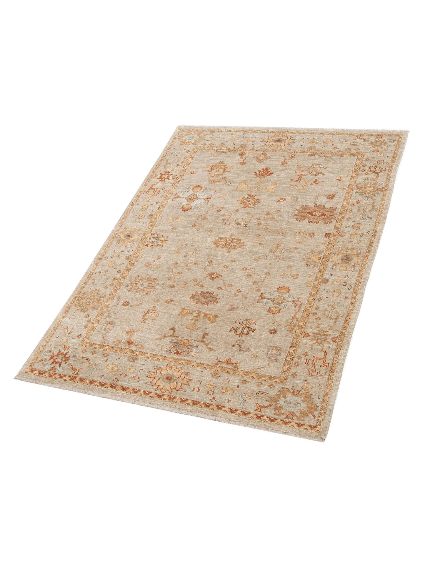 Angora Oushak 125576 Silver Silver 6x8.3 Hand Knotted Rug