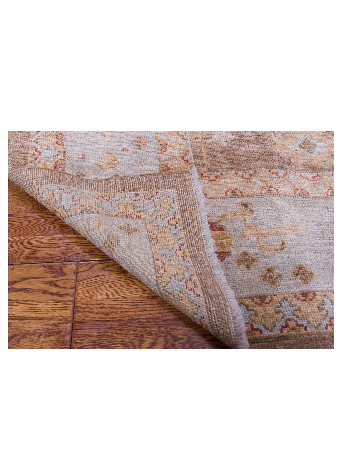 Angora Oushak 125577 Brown Silver 7.9x9.3 Hand Knotted Rug
