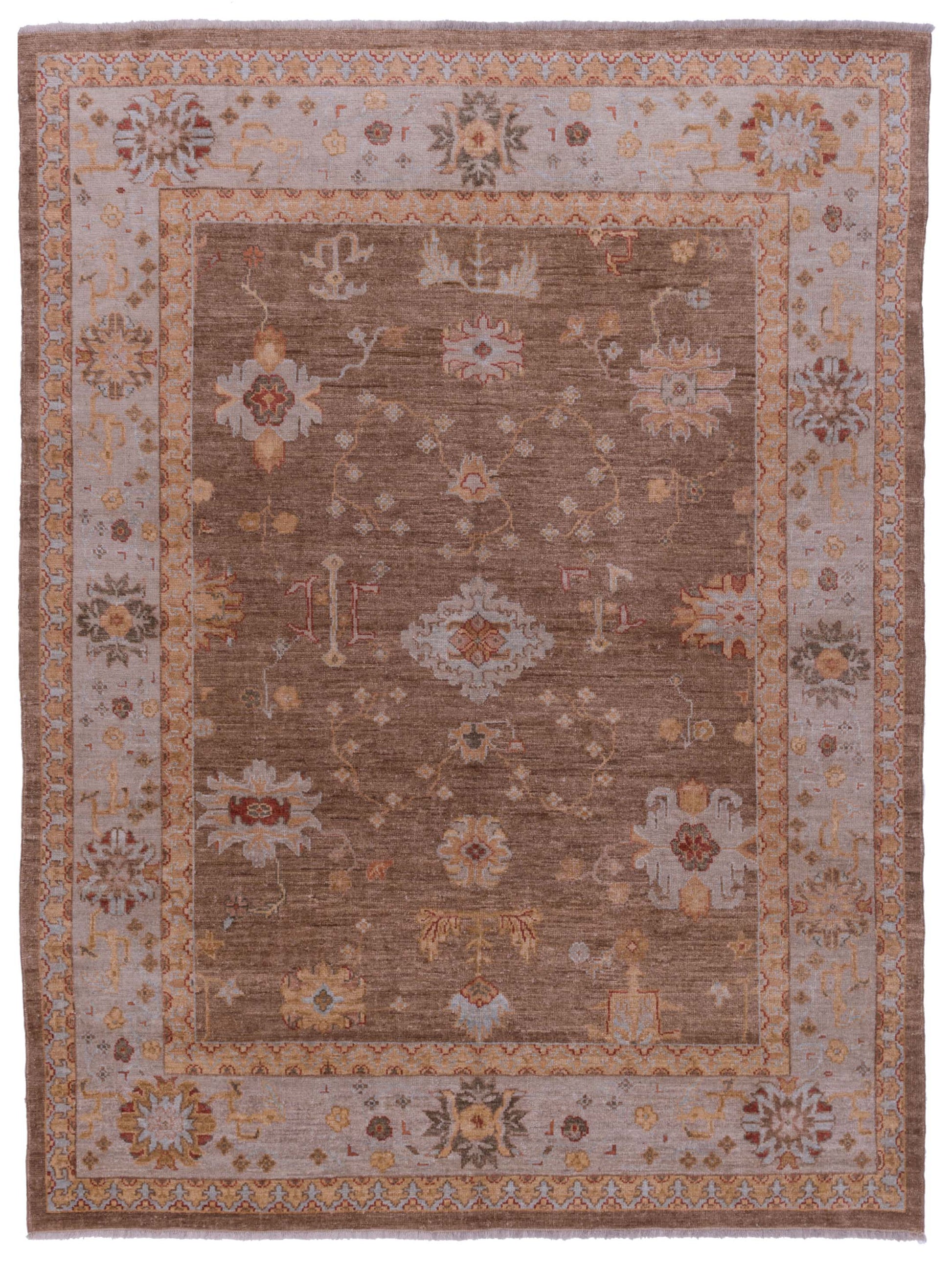 Anadol Angora Oushak  Brown Silver Traditional