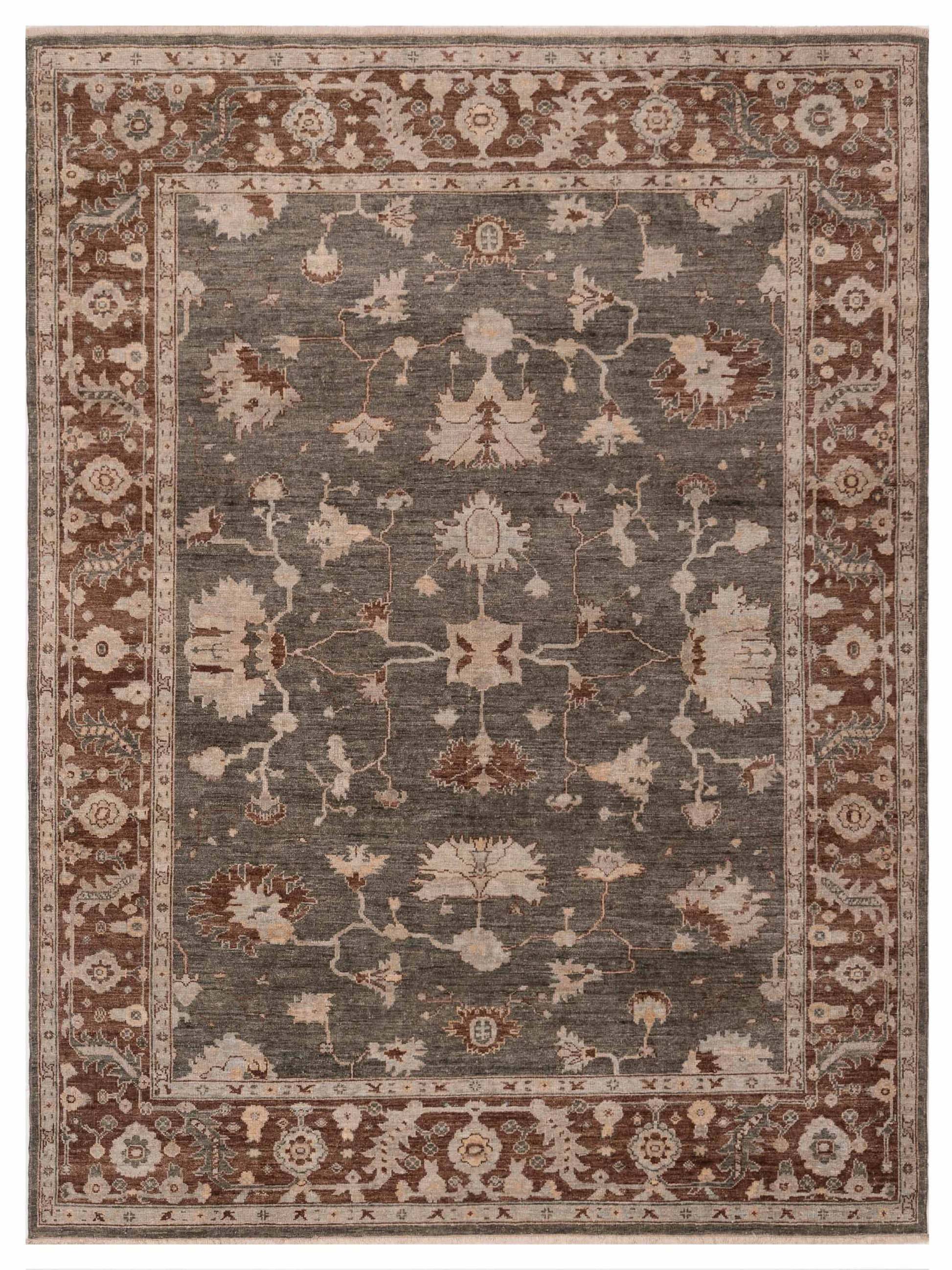 Anadol Angora Oushak  Green Brown Traditional