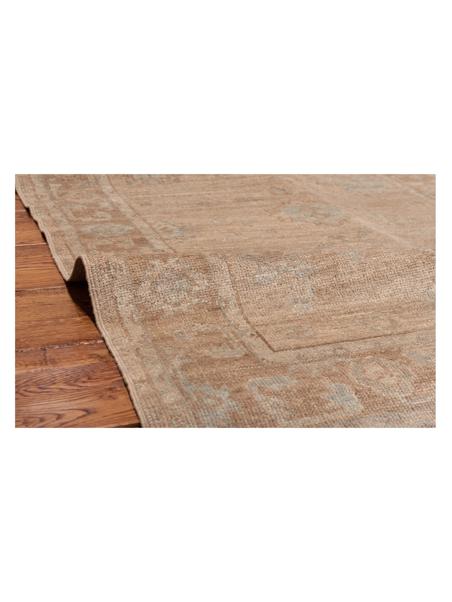 Angora Oushak 125653 Silver Dark Gray 3.9x5.2 Hand Knotted Rug