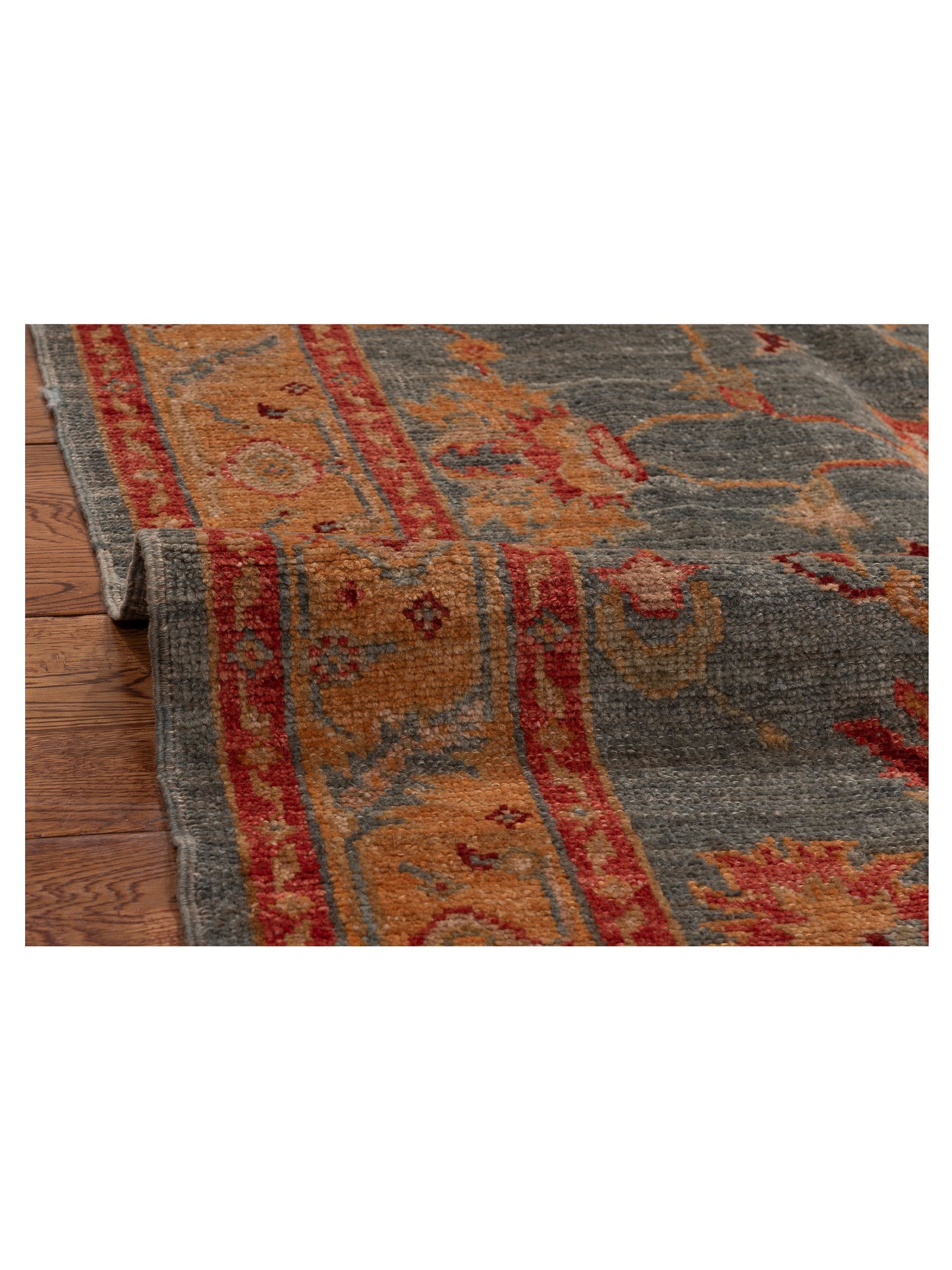 Angora Oushak 125659 Blue Ivory 3.1X5.8 Hand Knotted Rug