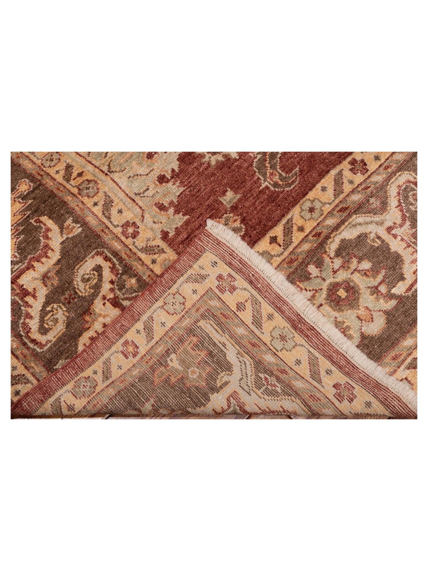 Angora Oushak 125752 Rust Brown 8.7x10.9 Hand Knotted Rug