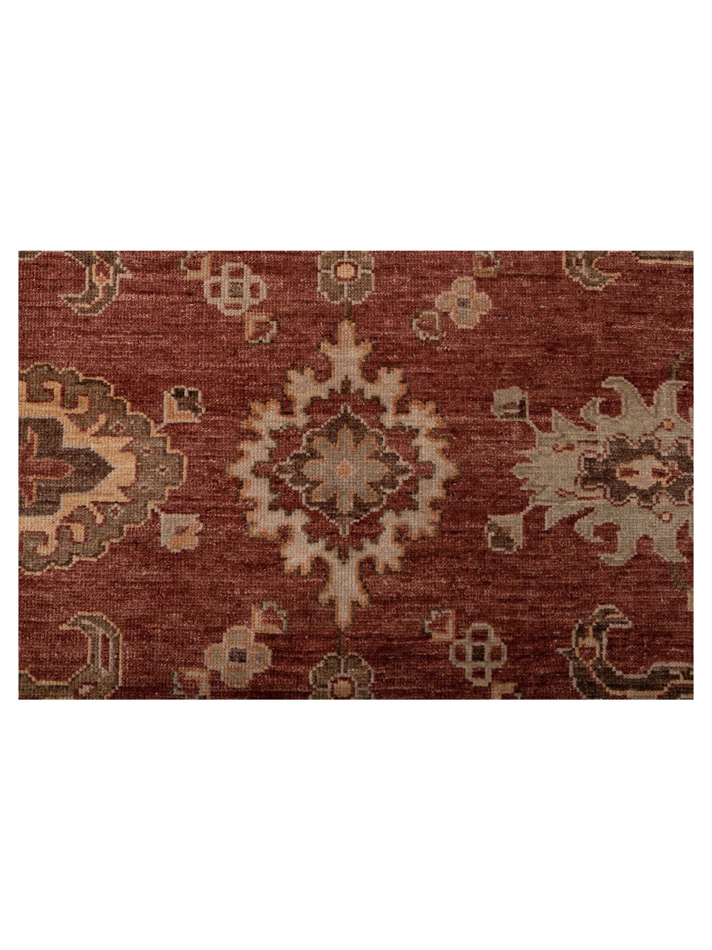 Angora Oushak 125752 Rust Brown 8.7x10.9 Hand Knotted Rug