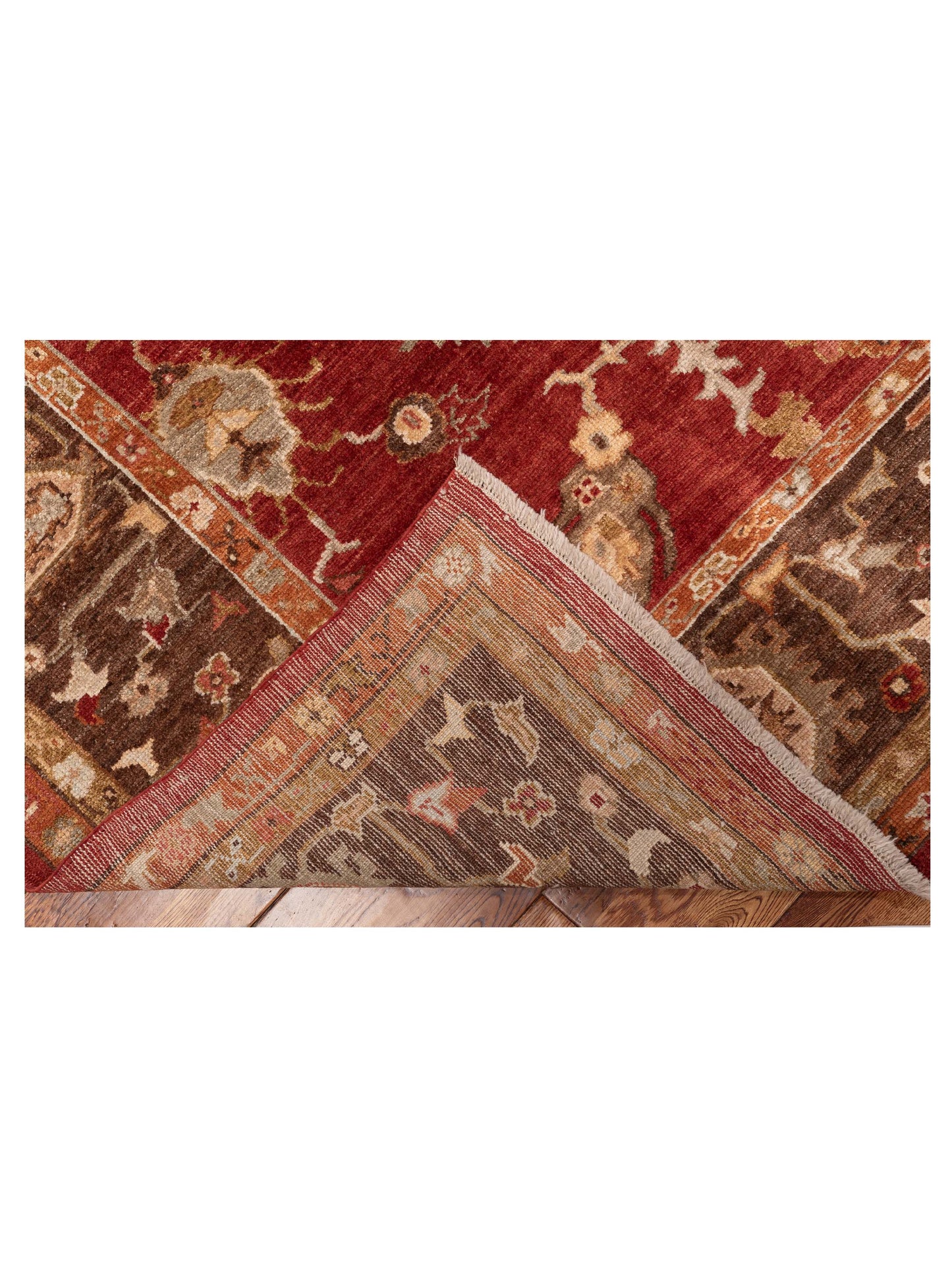 Angora Oushak 125805 Red Brown 8.9X10.8 Hand Knotted Rug