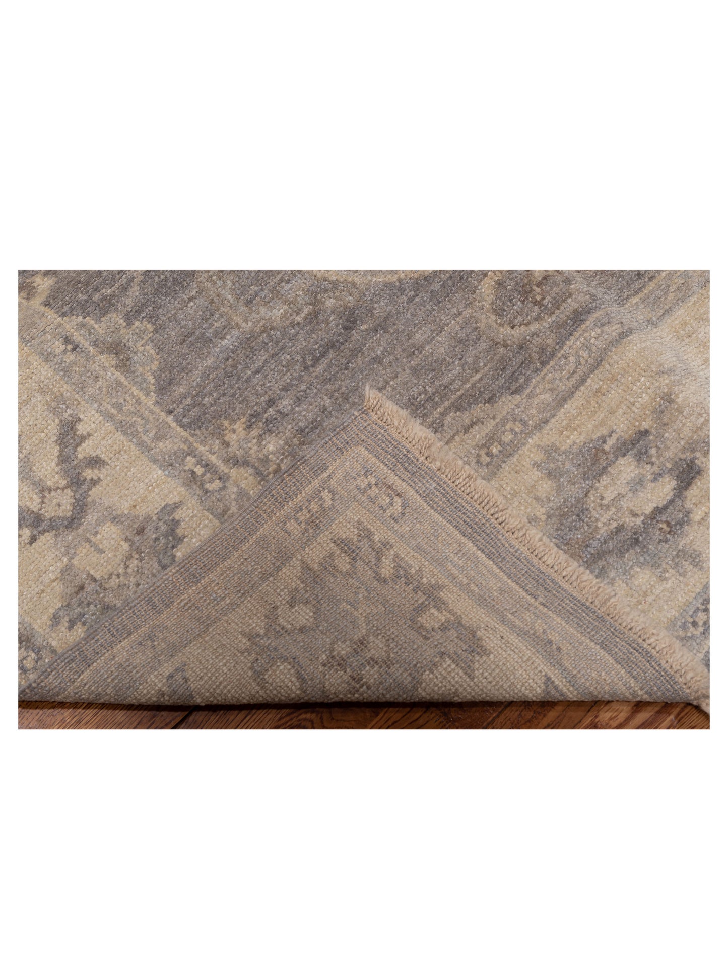Angora Oushak 125815 Gray Ivory 6.2x12.5 Hand Knotted Rug