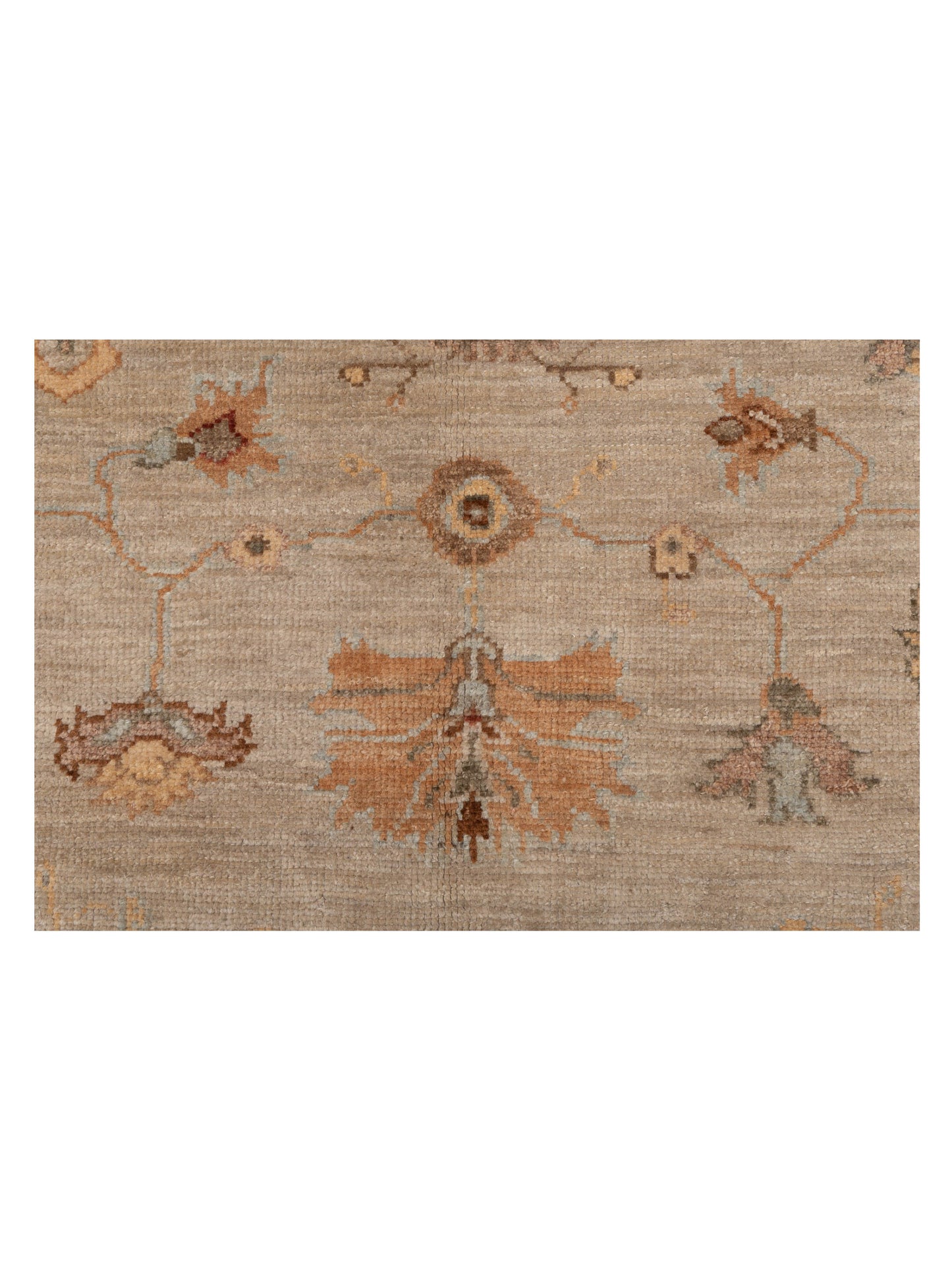 Angora Oushak 125827 Silver Blue 5.11x9.2 Hand Knotted Rug