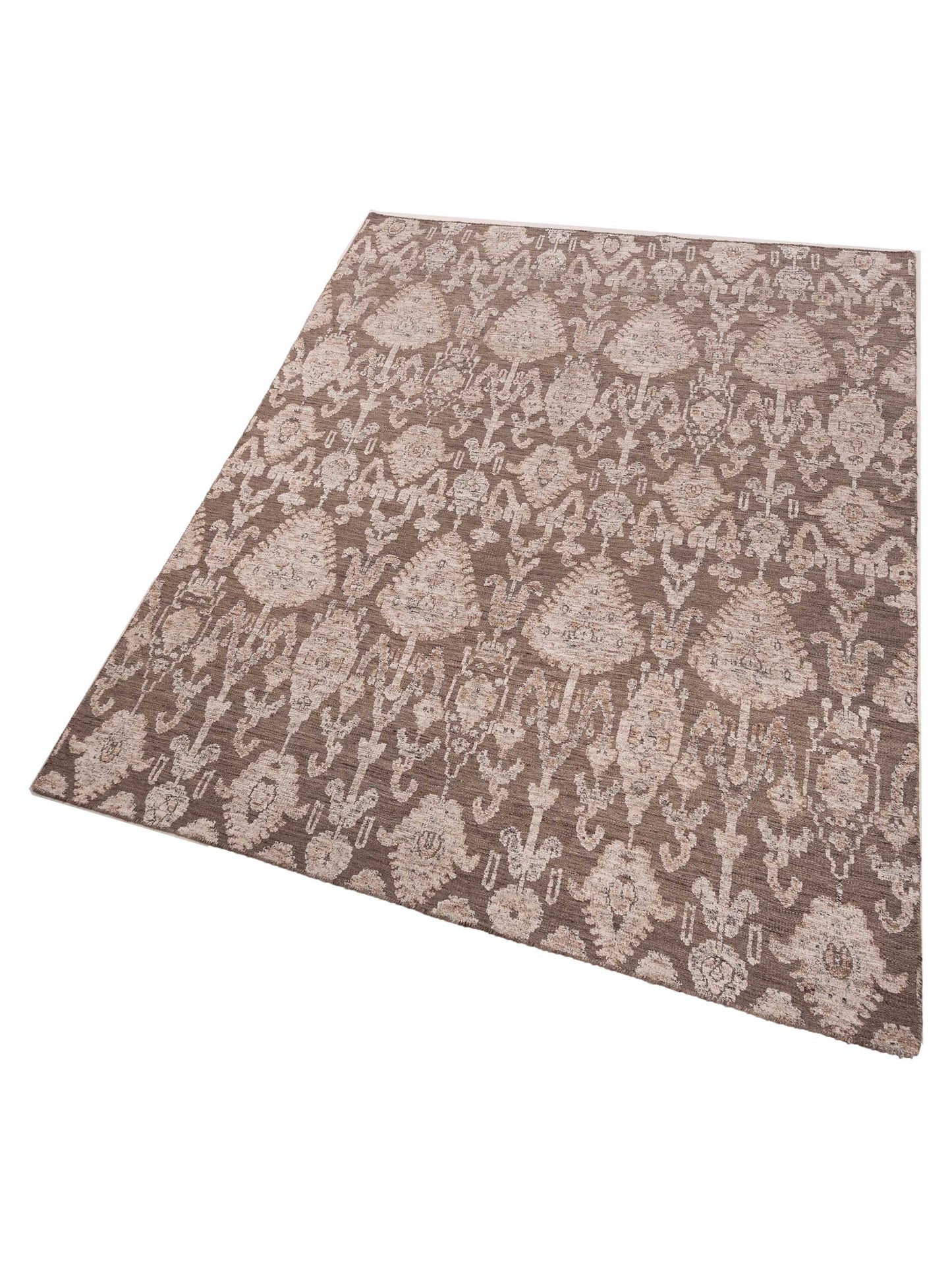 Himalayan 125872 Brown Brown 9.1x11.9 Hand Knotted Rug