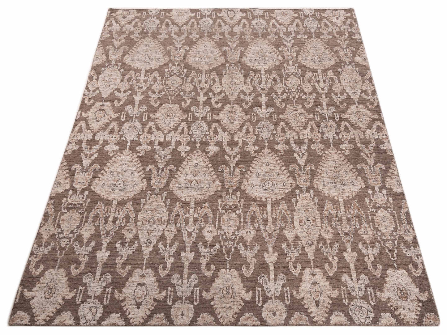 Himalayan 125872 Brown Brown 9.1x11.9 Hand Knotted Rug