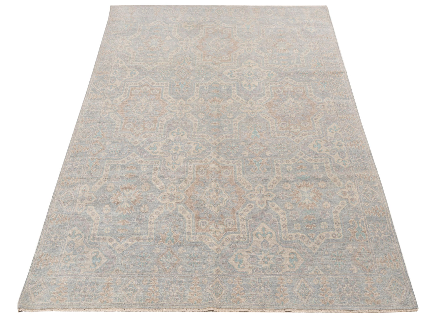 Andalusia 125883 Light Gray 8.1x9.9 Hand Knotted Rug