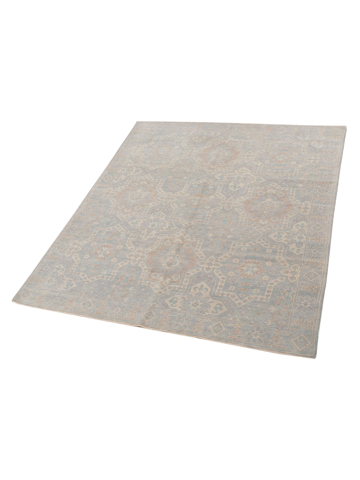 Andalusia 125883 Light Gray 8.1x9.9 Hand Knotted Rug