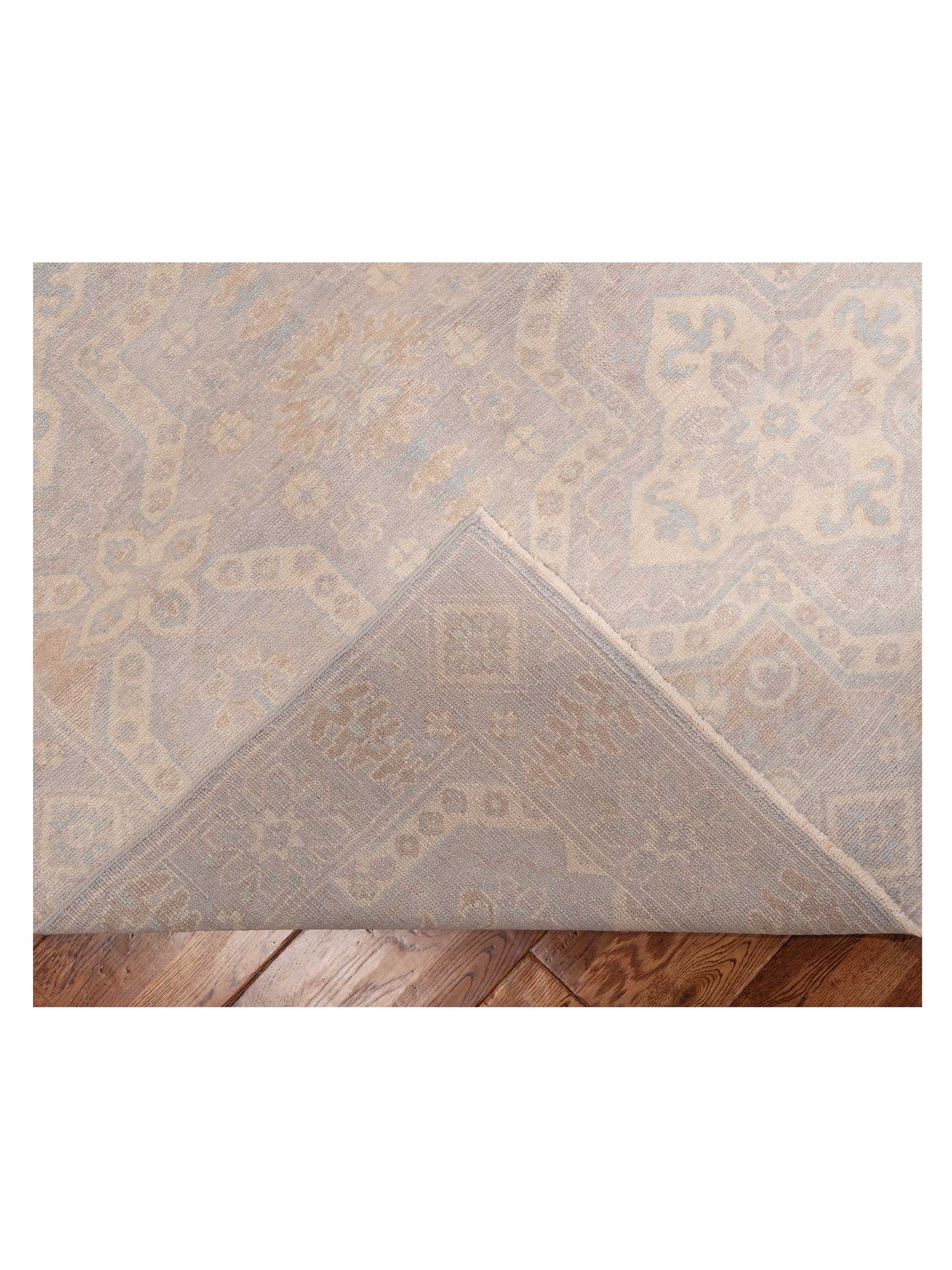 Andalusia 125885 Gray Silver 9.2x11.9 Hand Knotted Rug