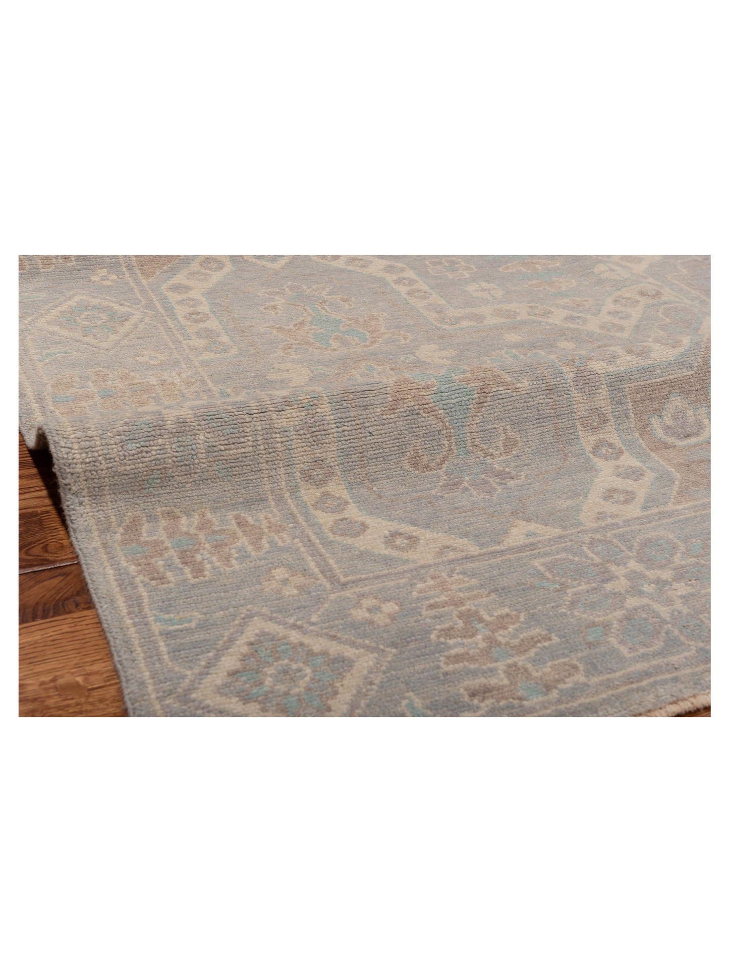 Andalusia 125885 Gray Silver 9.2x11.9 Hand Knotted Rug