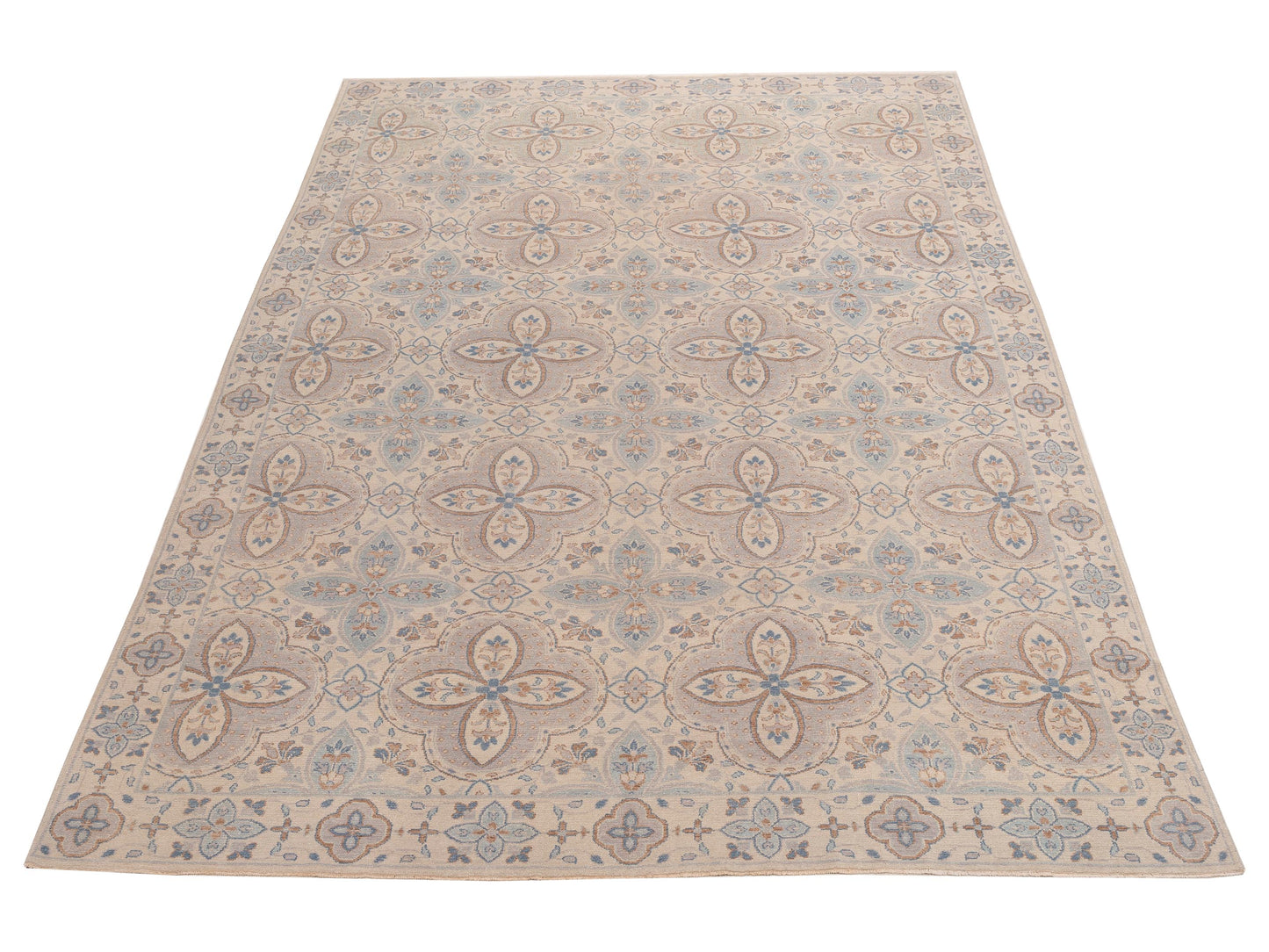 Andalusia 125892 Ivory Ivory 9.11x14 Hand Knotted Rug