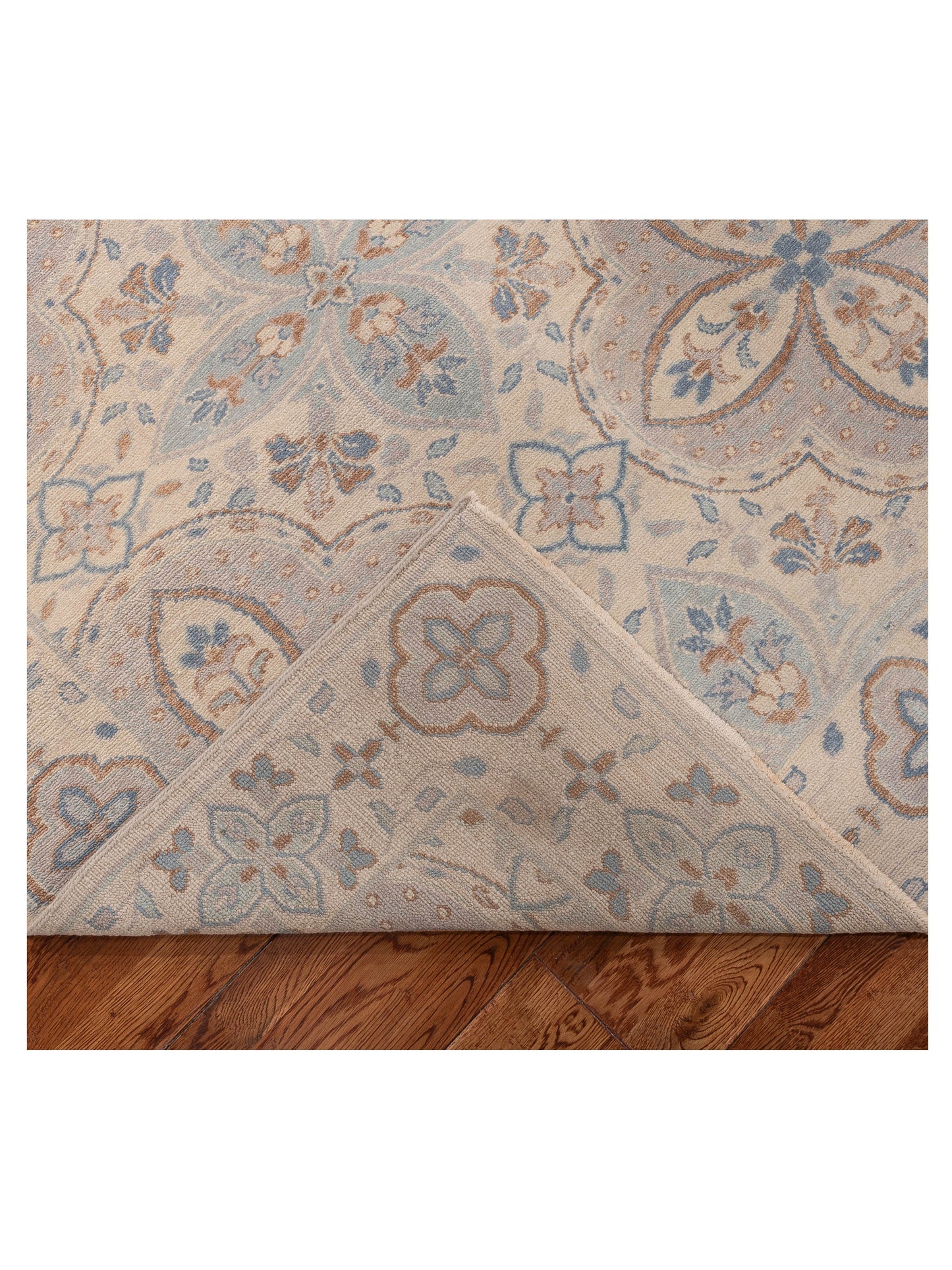 Andalusia 125892 Ivory Ivory 9.11x14 Hand Knotted Rug