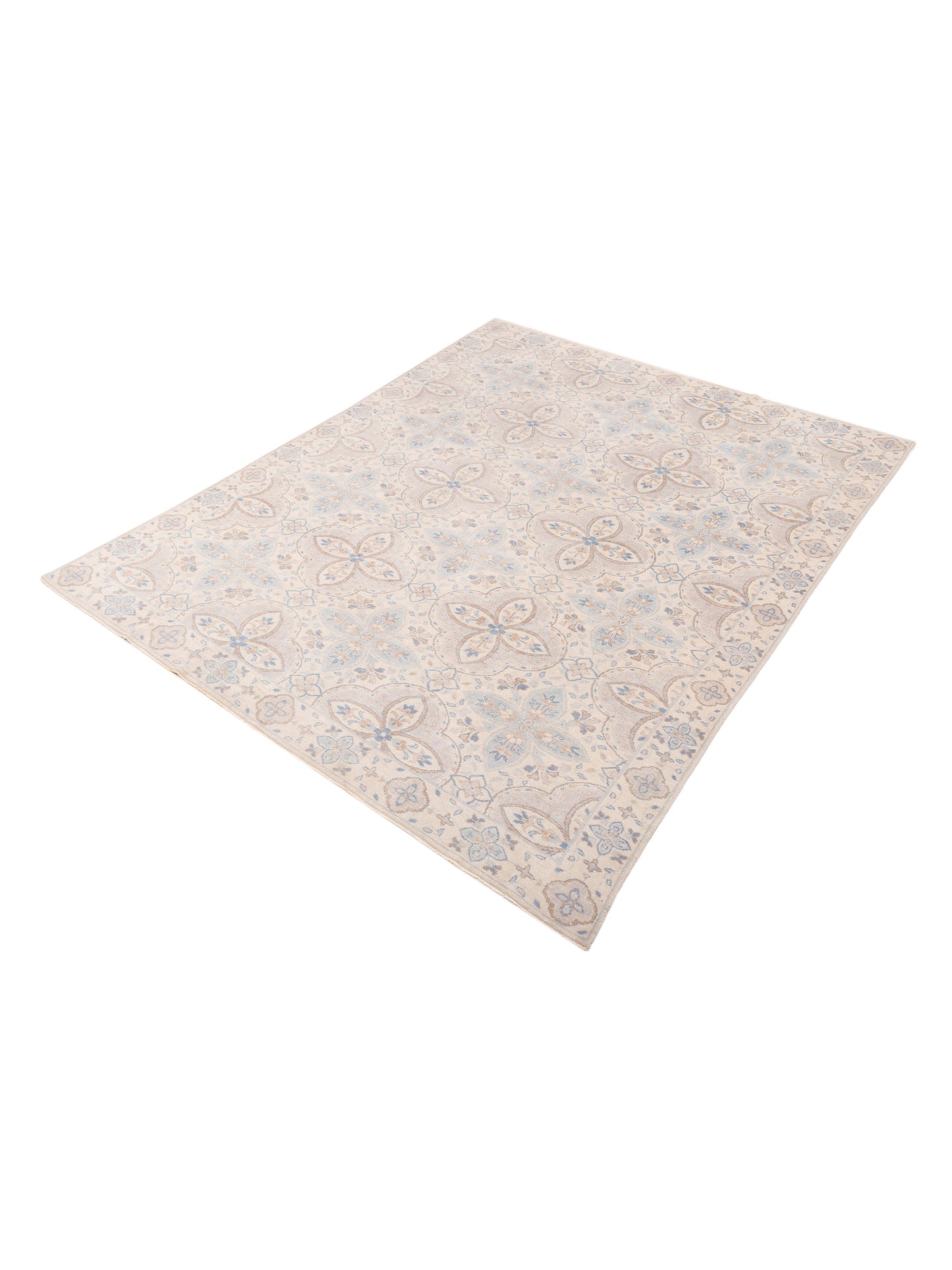 Andalusia 125893 Ivory Blue 9.3x11.10 Hand Knotted Rug