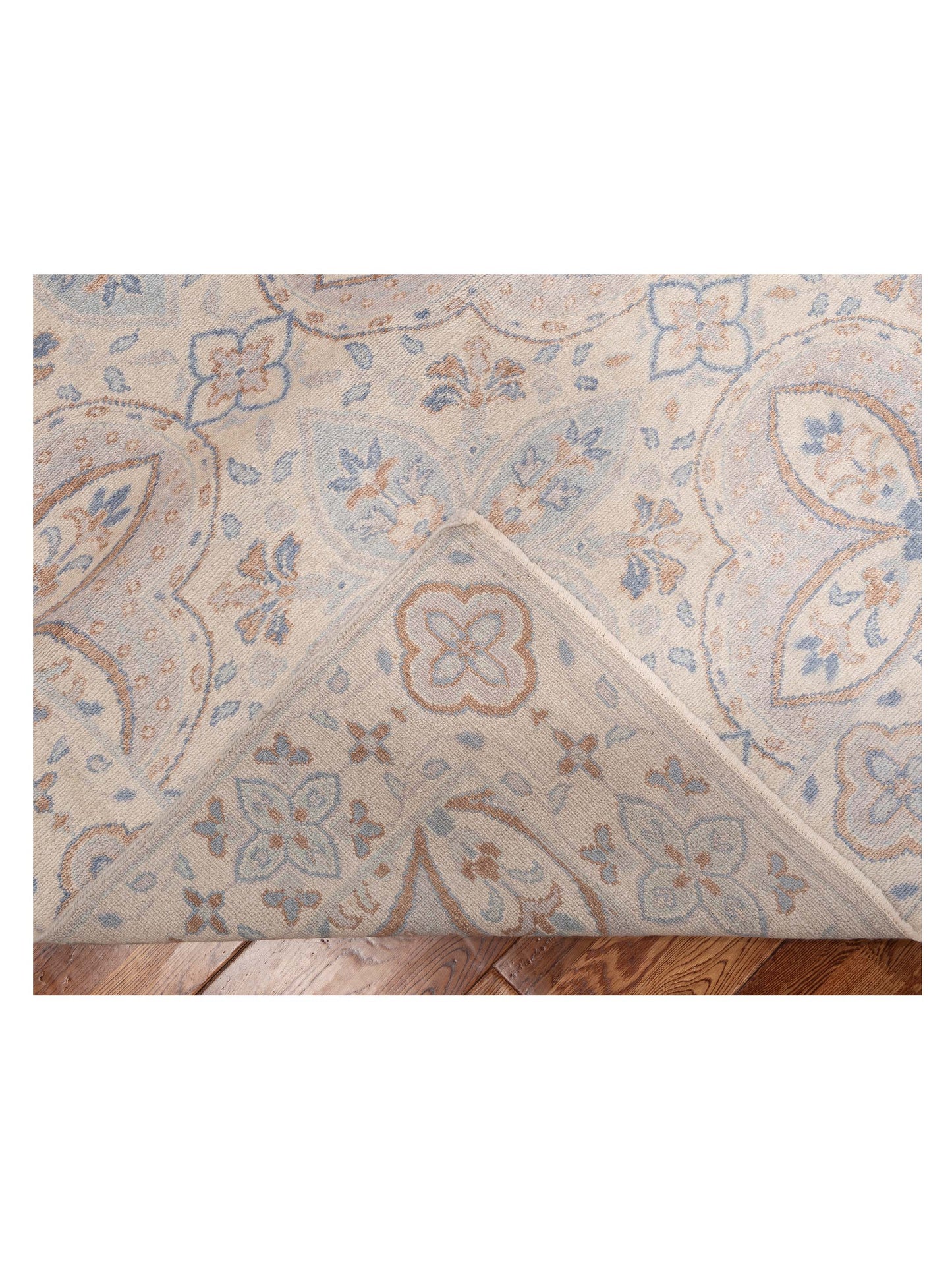 Andalusia 125893 Ivory Blue 9.3x11.10 Hand Knotted Rug