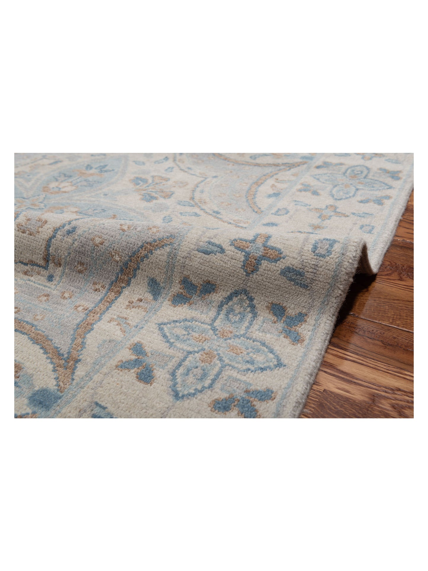 Andalusia 125893 Ivory Blue 9.3x11.10 Hand Knotted Rug