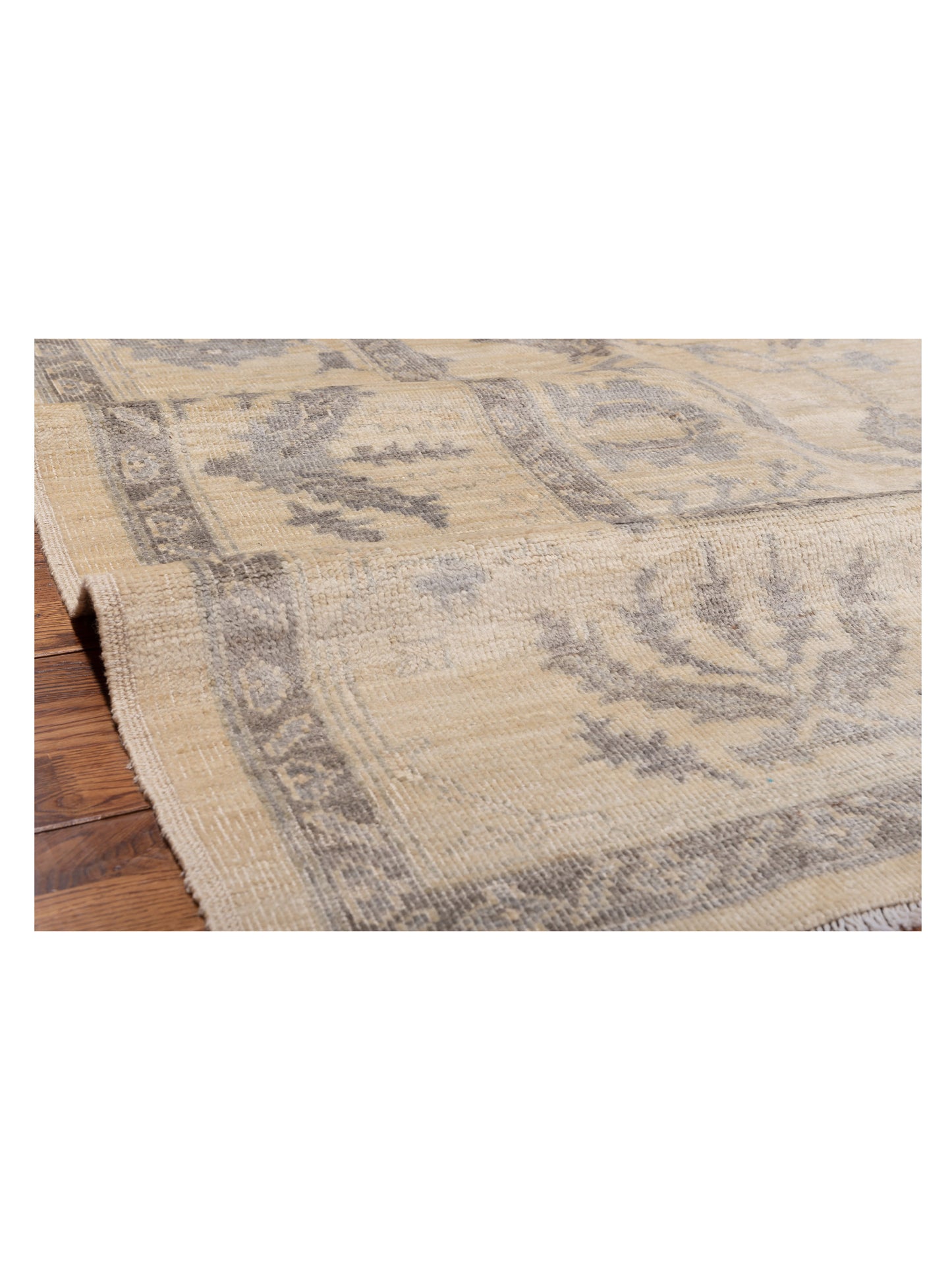 Anadol Oushak Kerim Ivory Ivory 9x11.9 Hand Knotted Rug