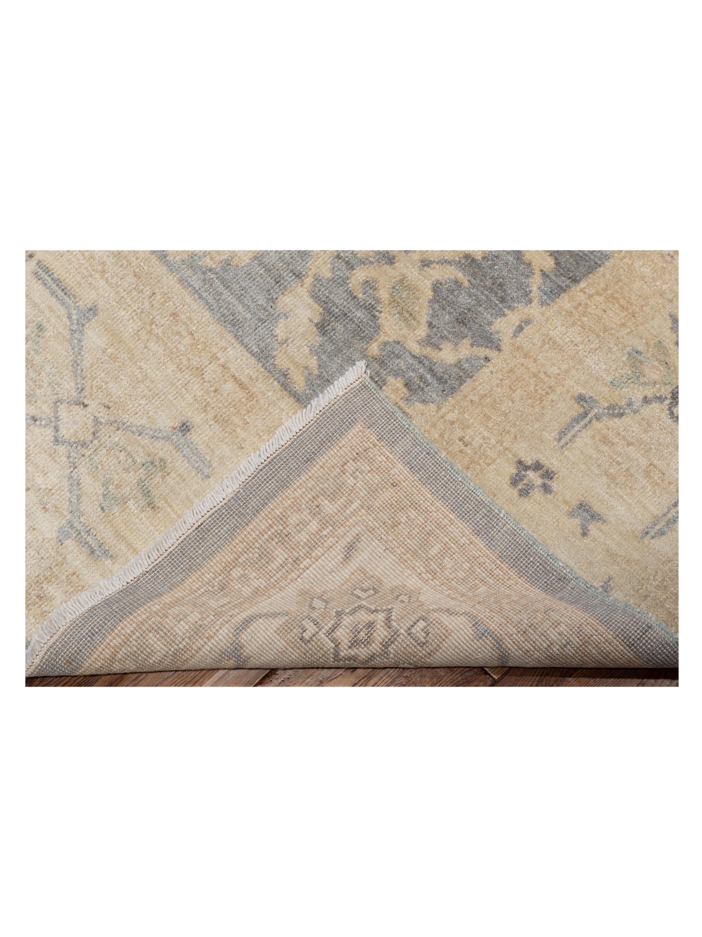 Angora Oushak 125959 Gray Beige 8.11x11.6 Hand Knotted Rug