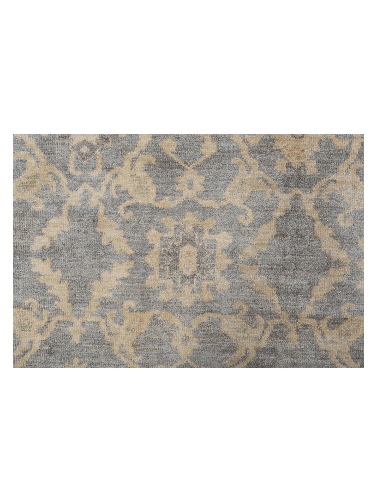 Angora Oushak 125959 Gray Beige 8.11x11.6 Hand Knotted Rug