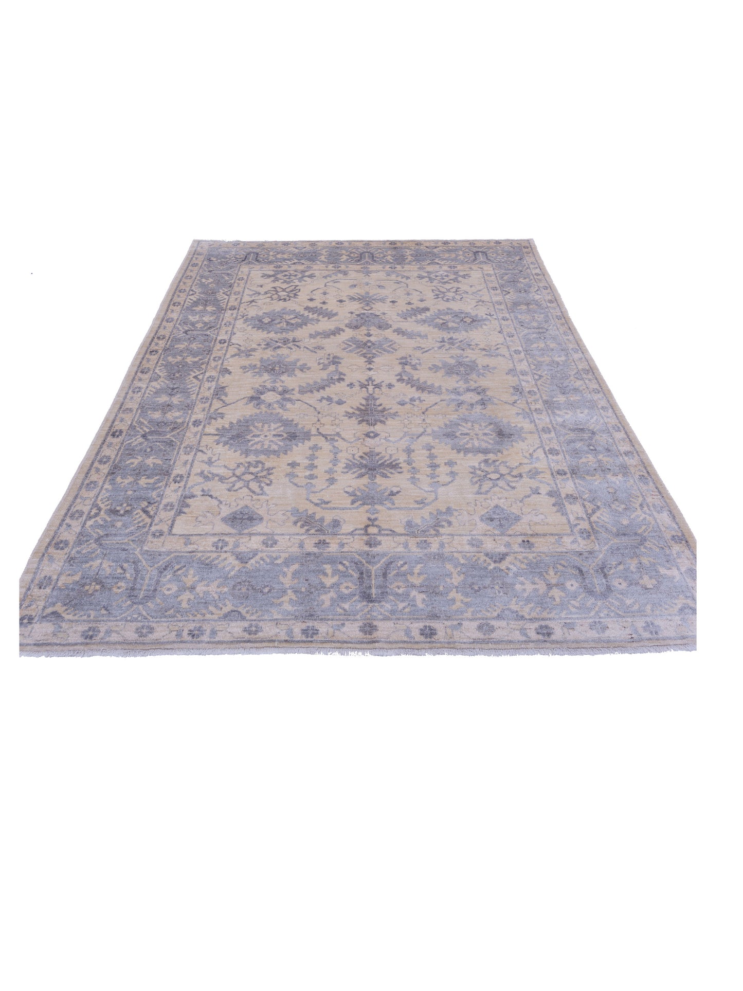 Anadol Oushak Nico Ivory Gray 8.2x9.11 Hand Knotted Rug