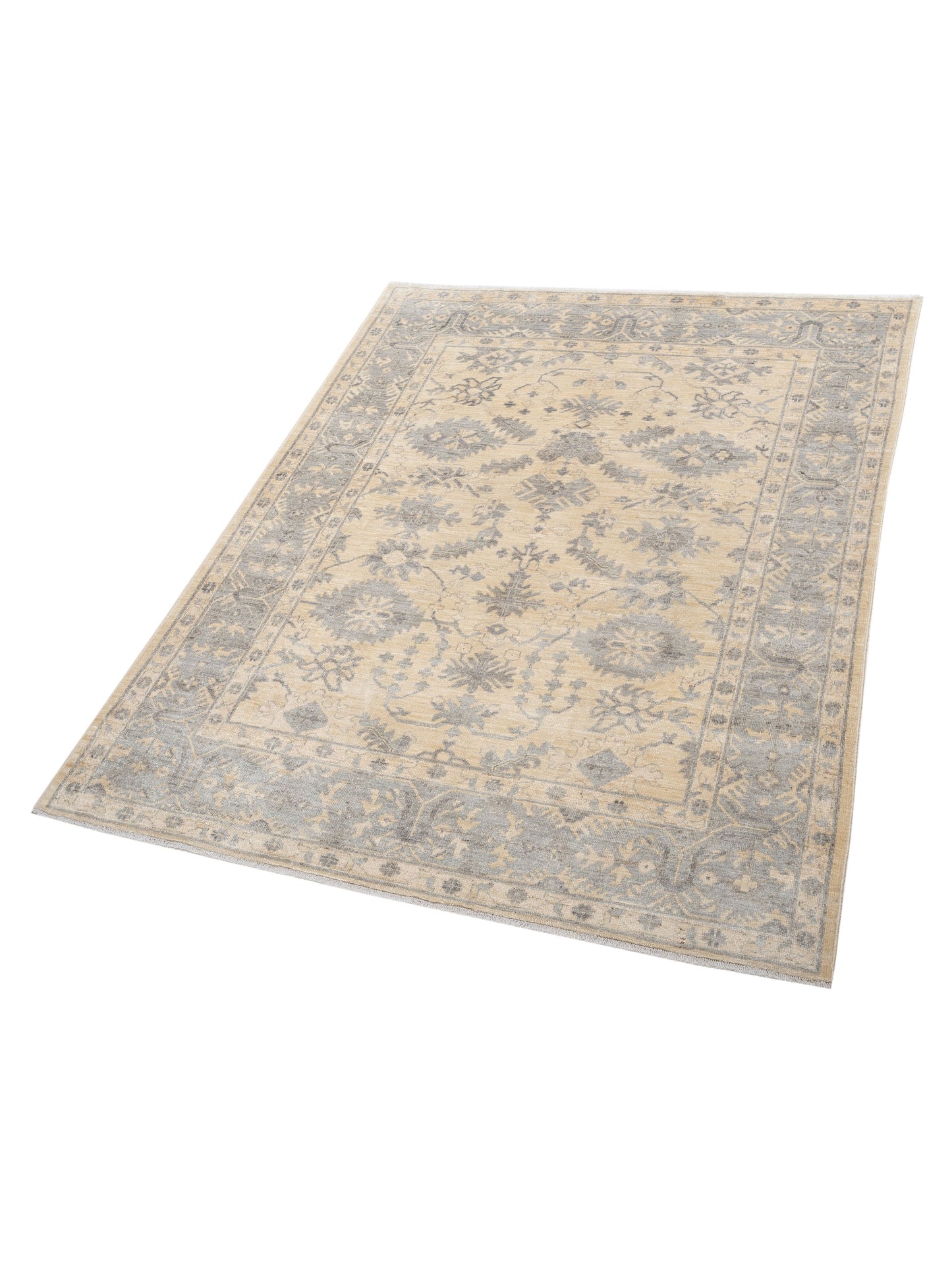Anadol Oushak Nico Ivory Gray 8.2x9.11 Hand Knotted Rug