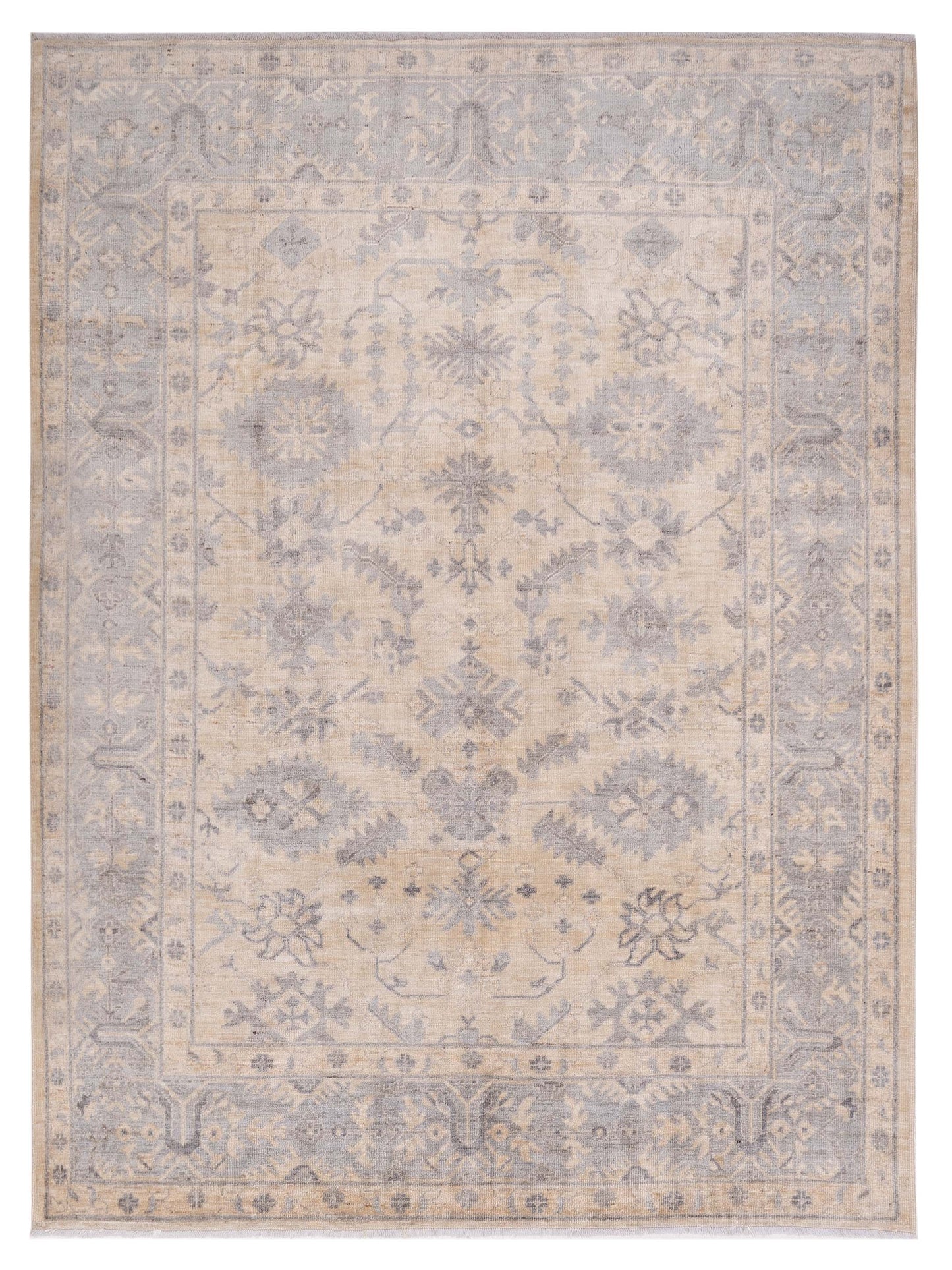 Pasha Anadol Oushak Ivory Gray Traditional