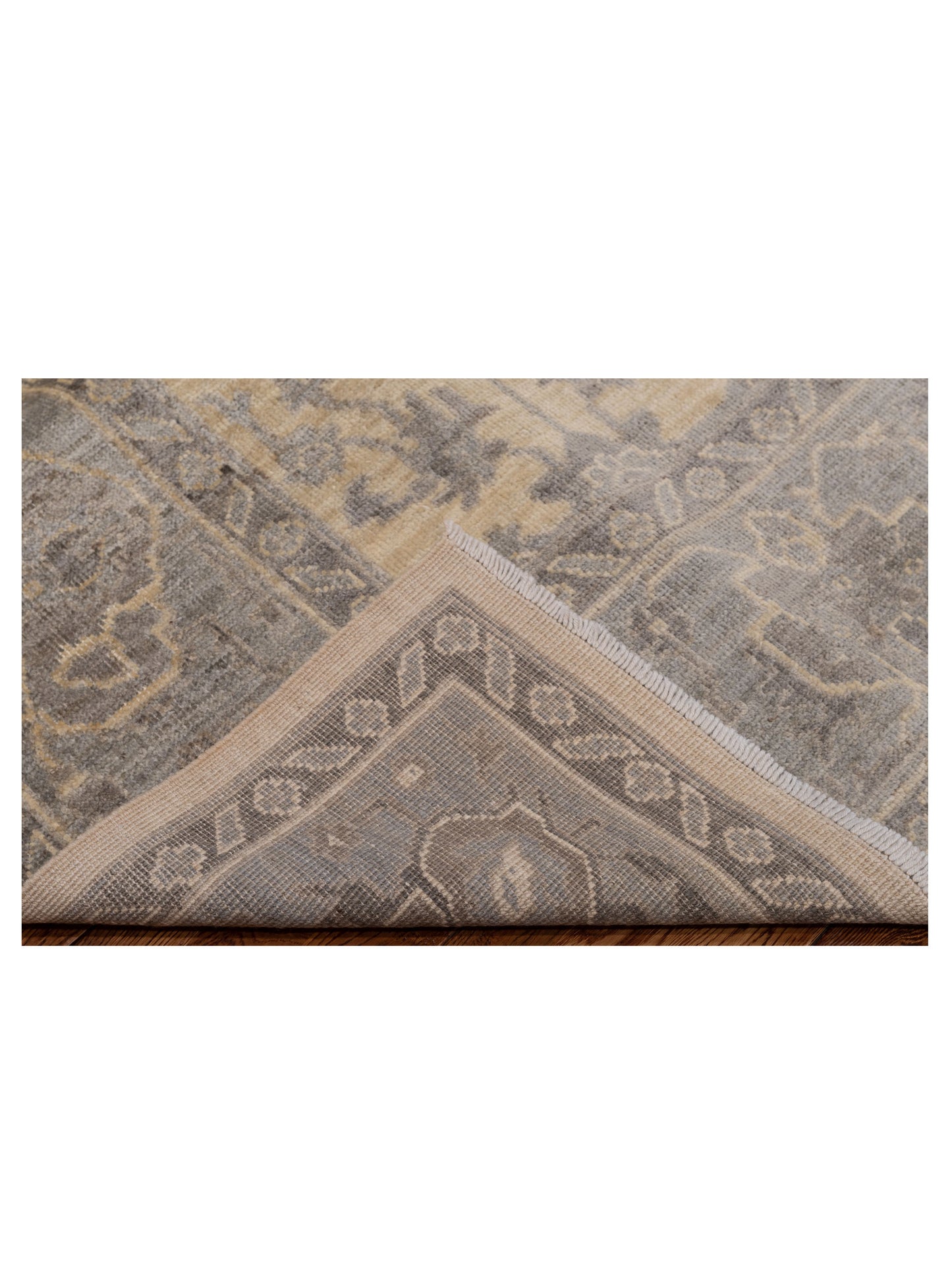 Anadol Oushak Sera Ivory Gray 7.10x9.11 Hand Knotted Rug
