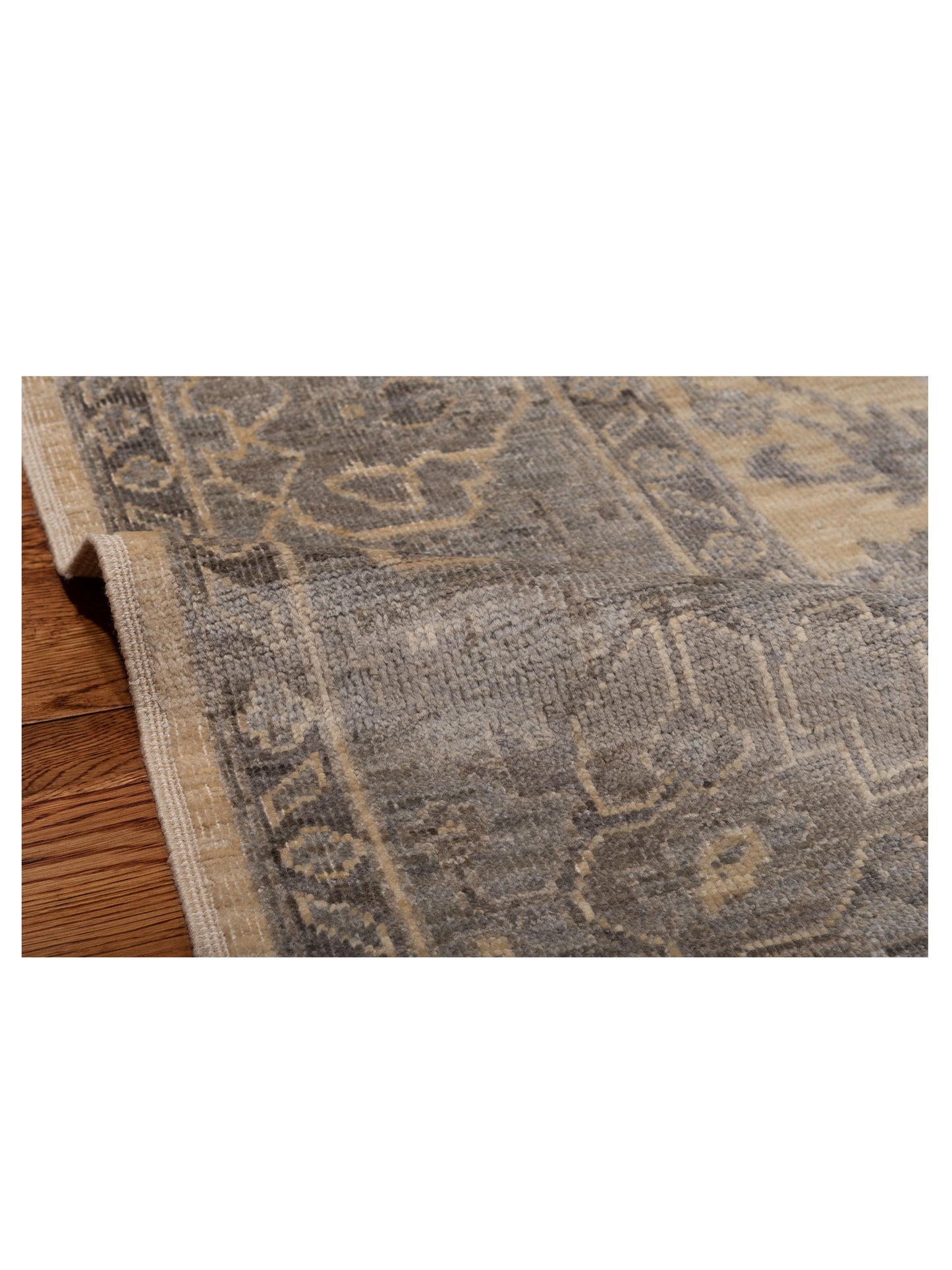Anadol Oushak Sera Ivory Gray 7.10x9.11 Hand Knotted Rug